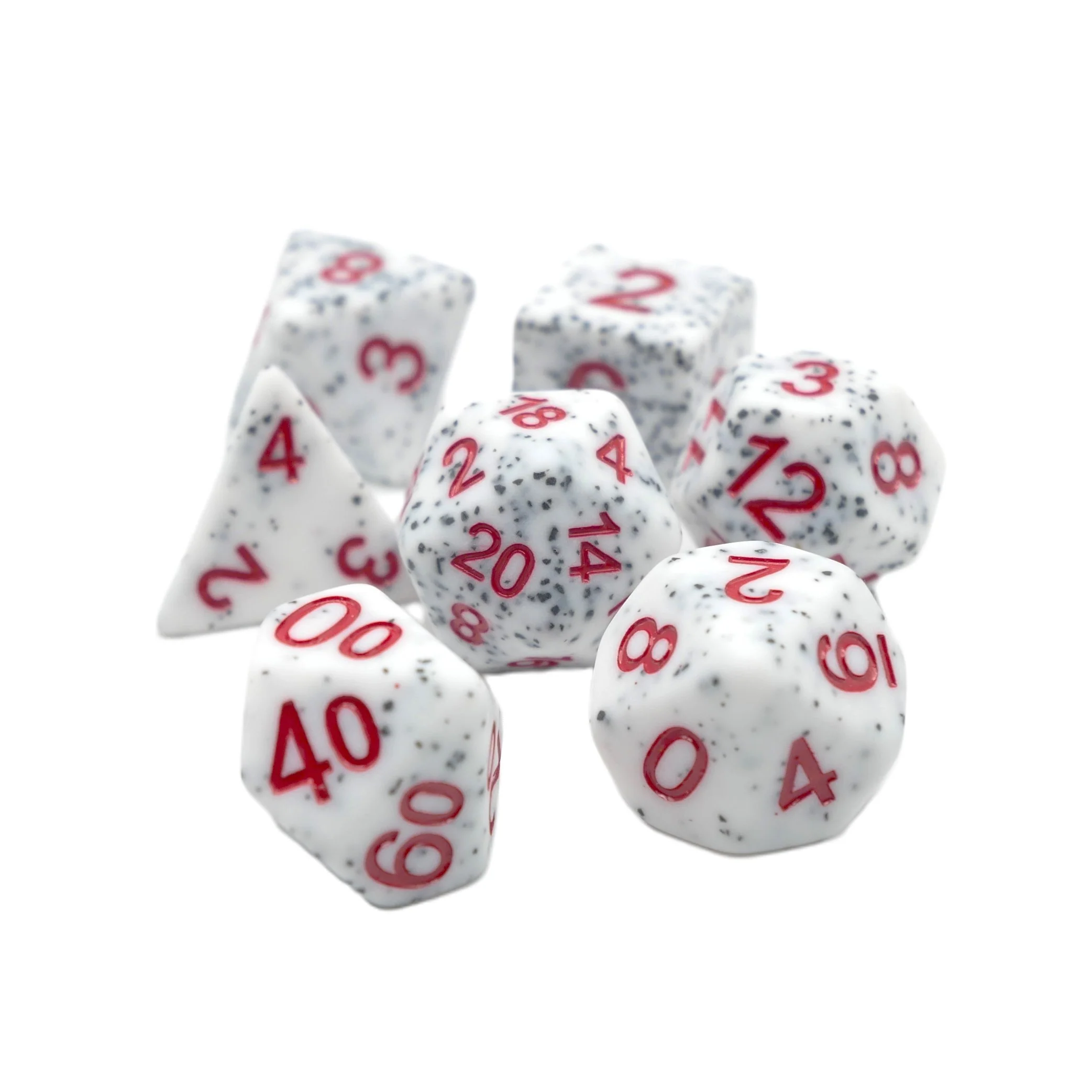 Alabaster Malphite - 7 Piece DnD Dice Set | Acrylic RPG Gaming Dice - Image 4