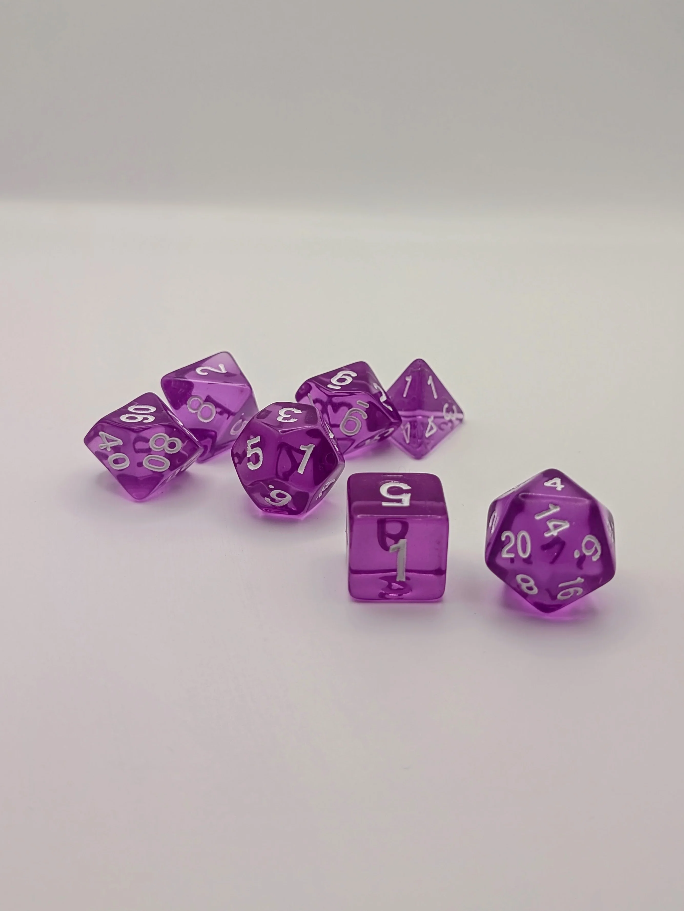 Amethyst Ingots - 7 Piece DnD Dice Set | Acrylic RPG Gaming Dice - Image 4