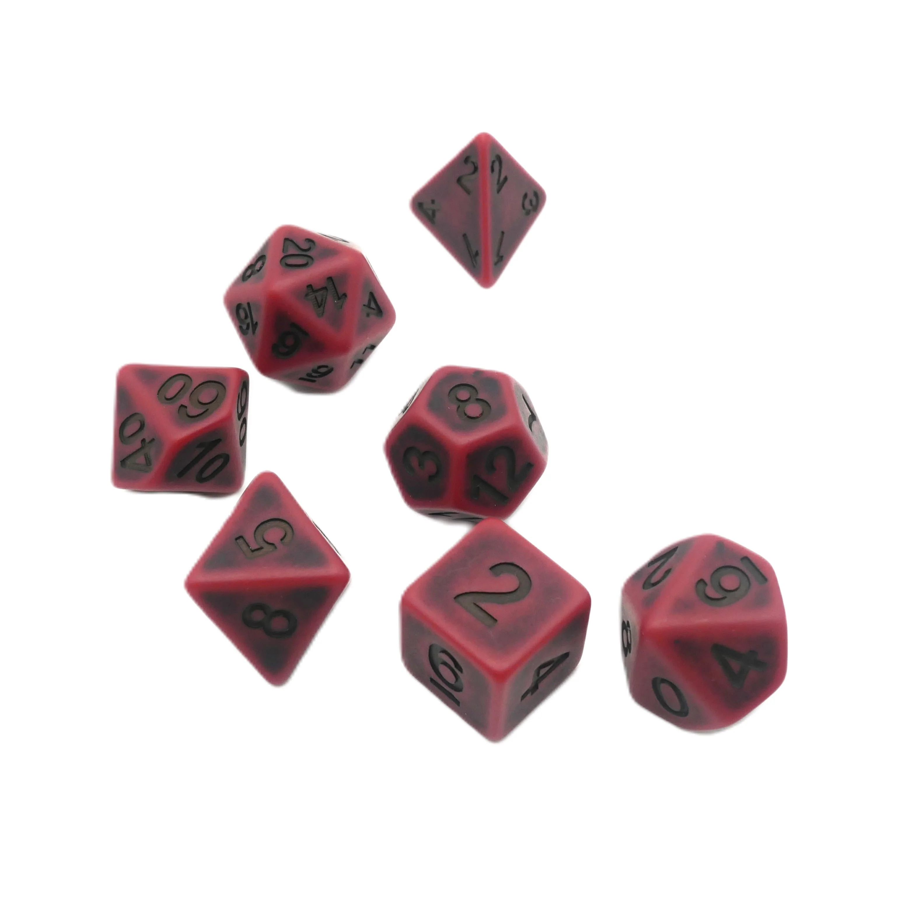 Ancient Blood - 7 Piece DnD Dice Set | Resin RPG Gaming Dice - Image 6
