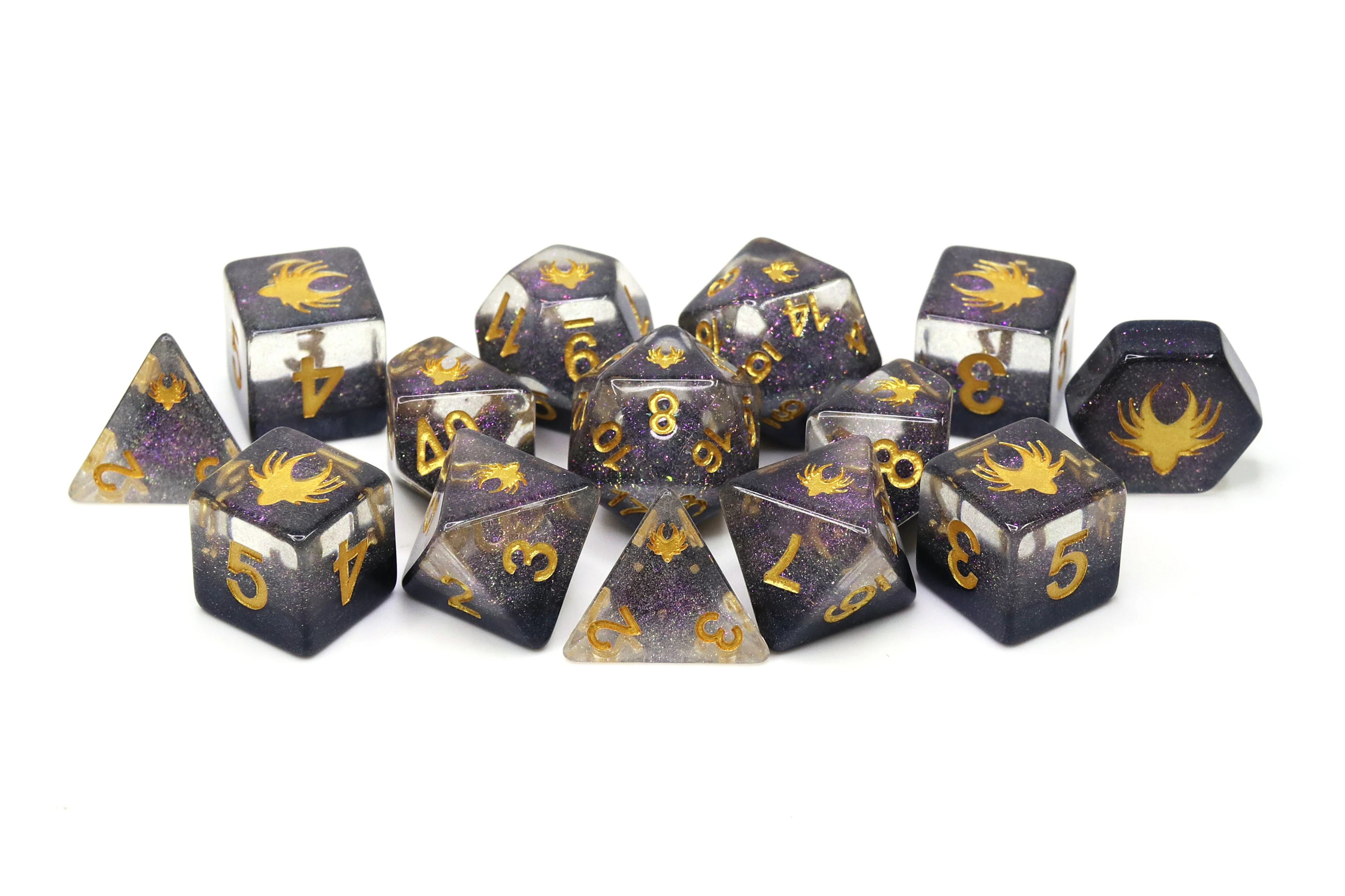 Ascending Shadow - 14 Piece DnD Dice Set | Acrylic RPG Gaming Dice - Image 4