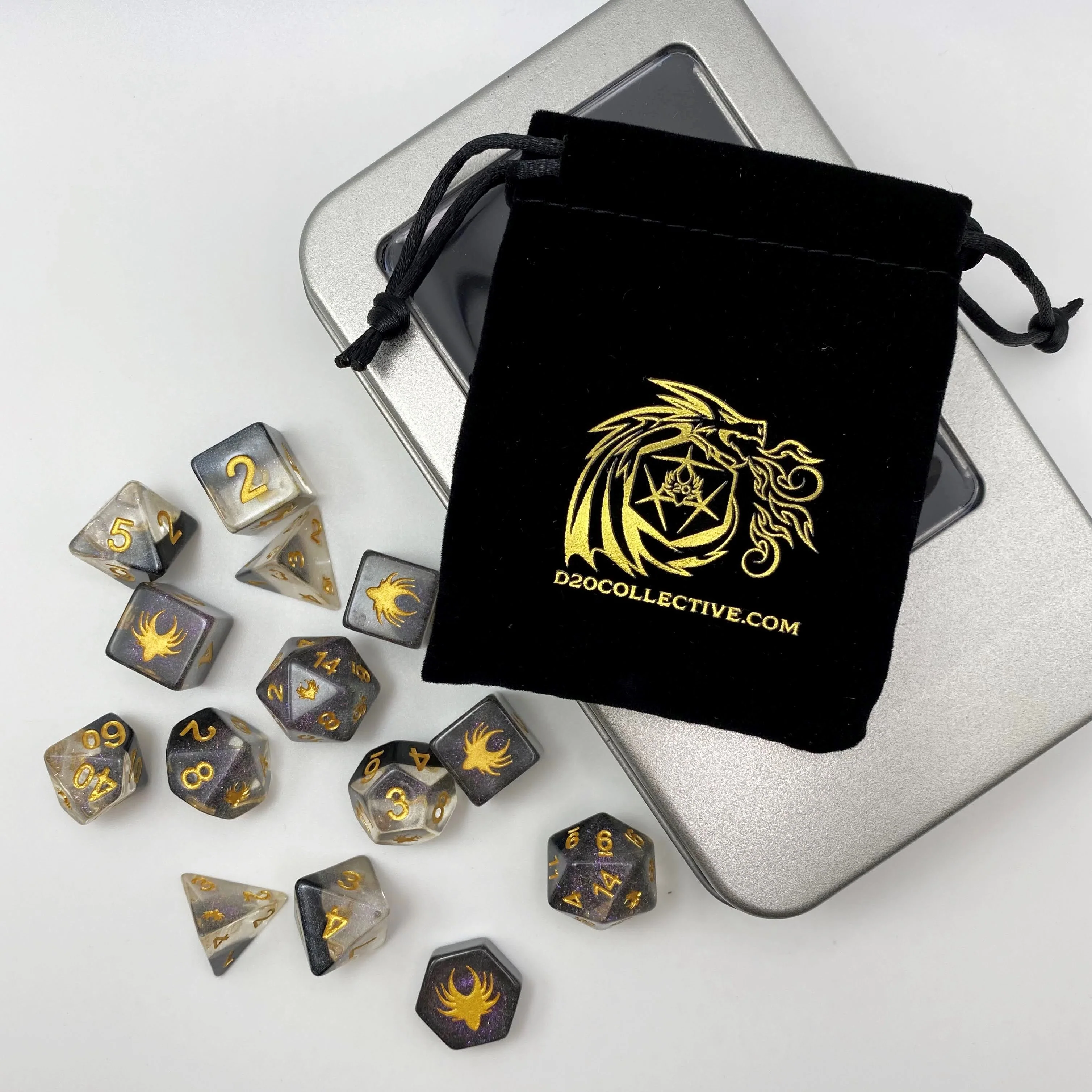 Ascending Shadow - 14 Piece DnD Dice Set | Acrylic RPG Gaming Dice - Image 5