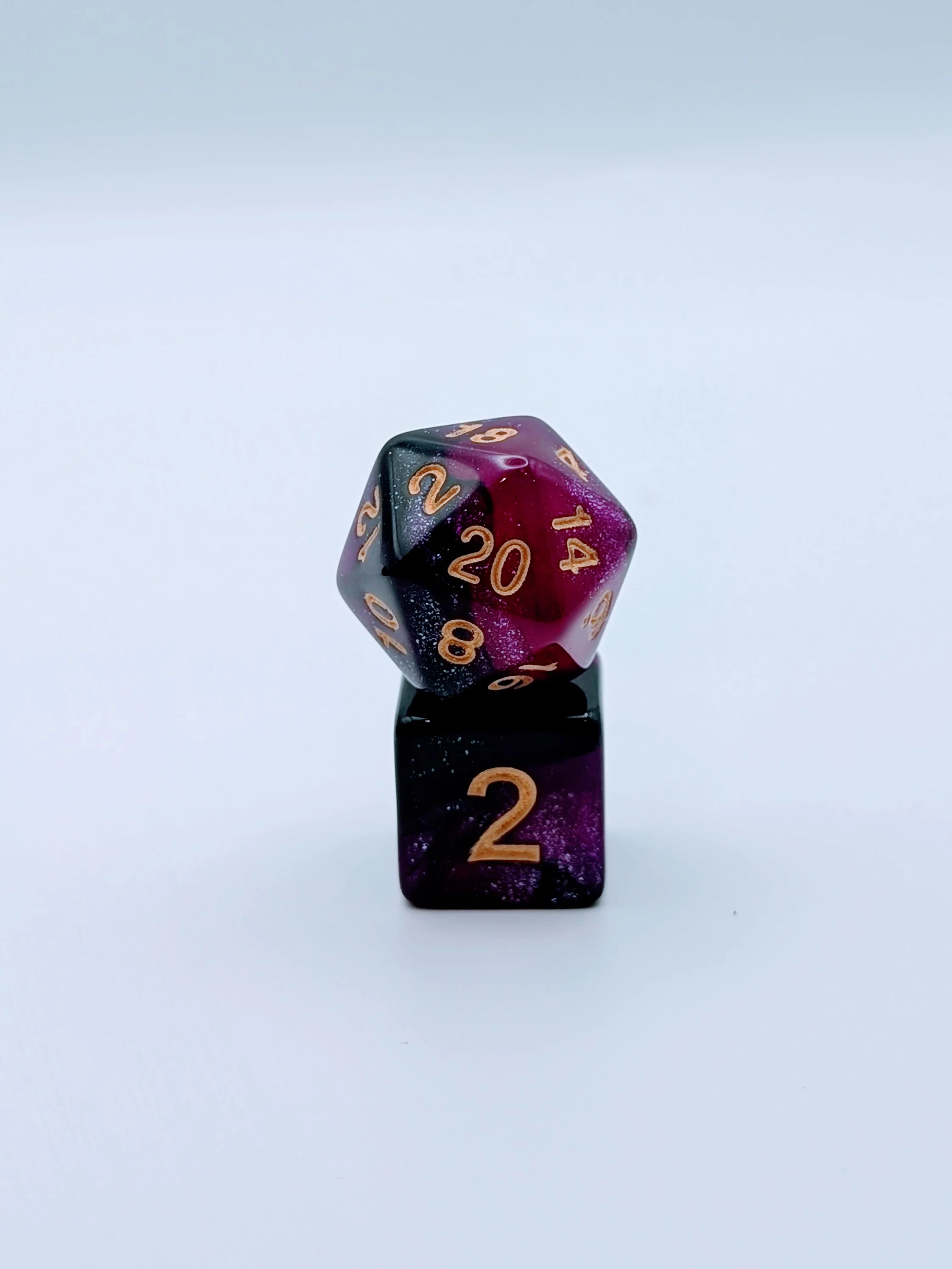 Astral Veil- 7 Piece DnD Dice Set | Acrylic RPG Gaming Dice - Image 3