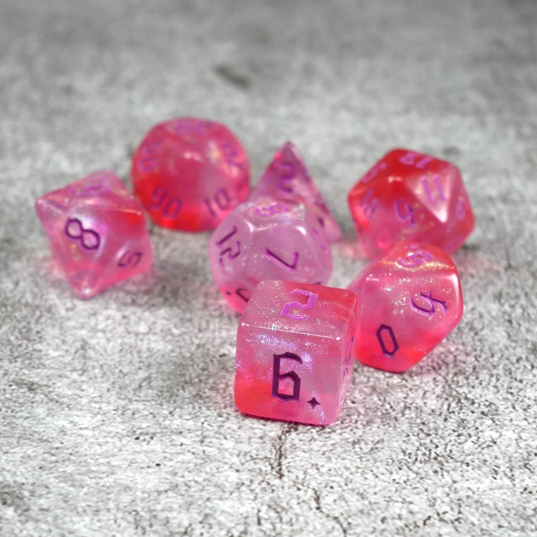 Beelzebear's Bauble - 7 Piece DnD Dice Set | Acrylic RPG Gaming Dice - Image 5