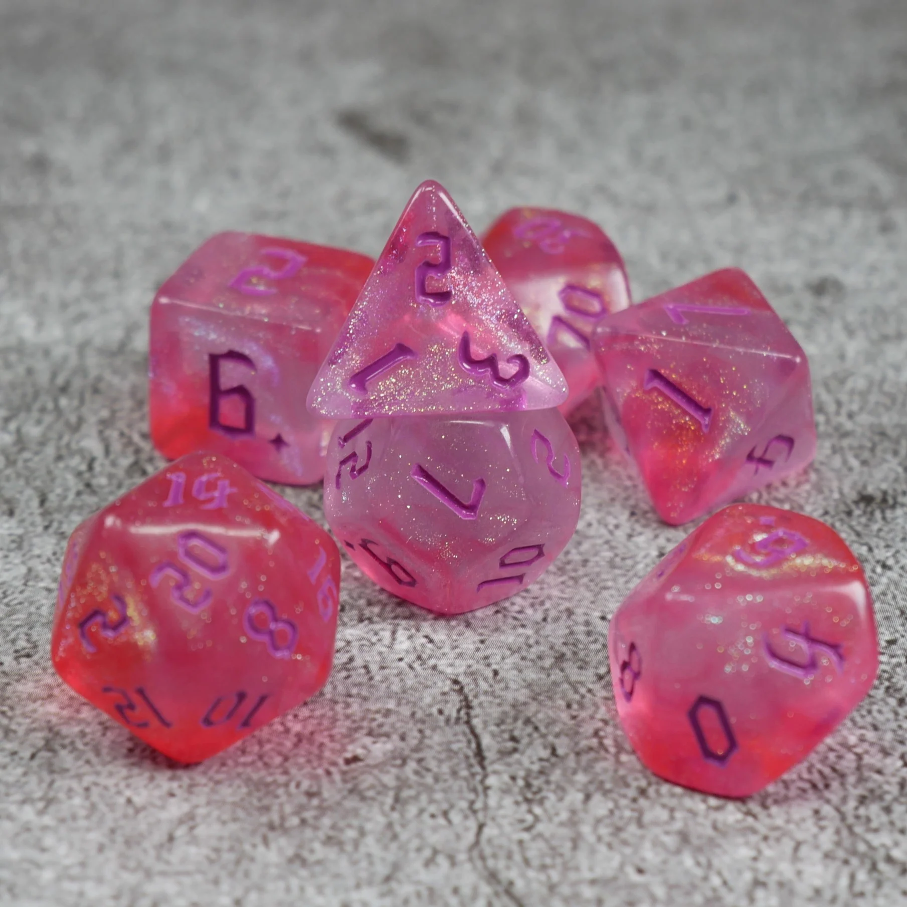 Beelzebear's Bauble - 7 Piece DnD Dice Set | Acrylic RPG Gaming Dice - Image 7