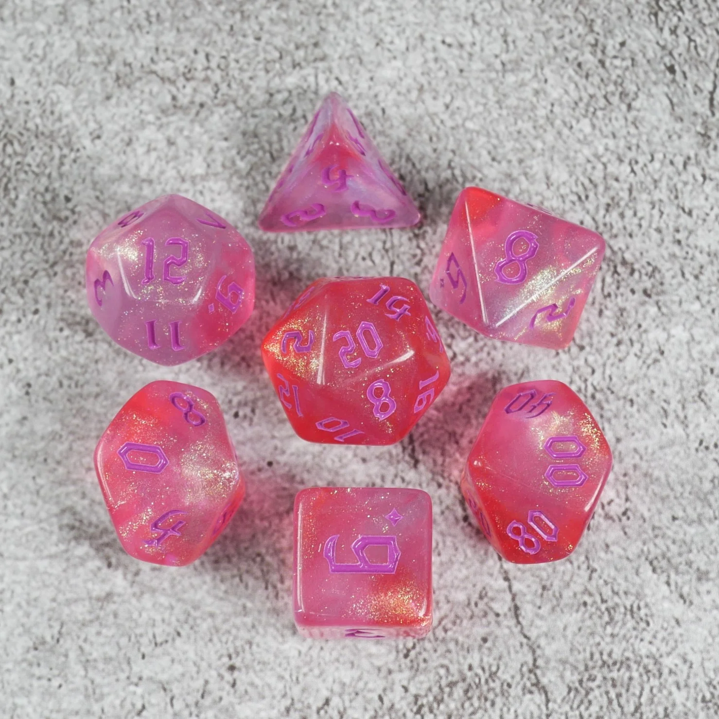 Beelzebear's Bauble - 7 Piece DnD Dice Set | Acrylic RPG Gaming Dice - Image 9
