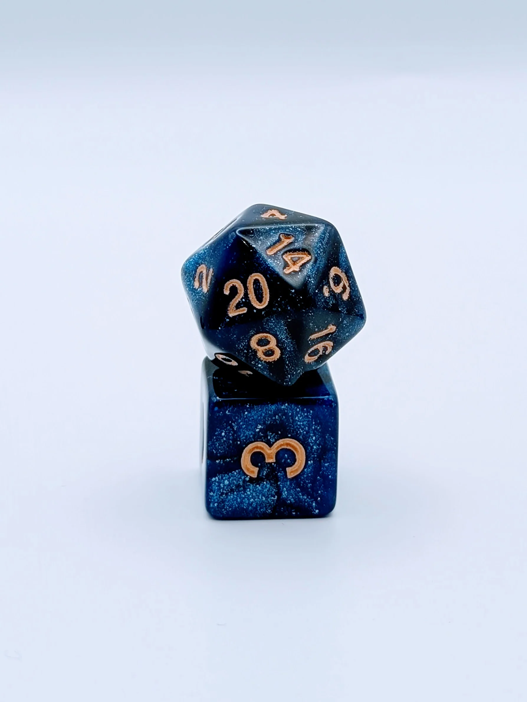 Celestial Tide - 7 Piece DnD Dice Set | Acrylic RPG Gaming Dice - Image 3
