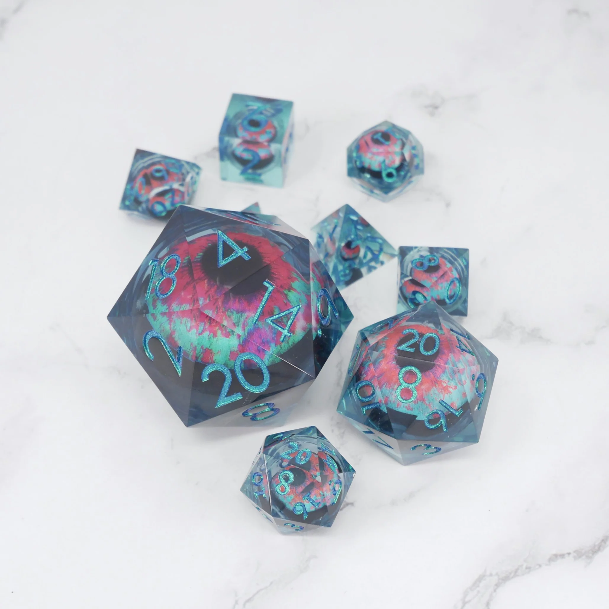 Cthulhu's Eye | Giant D20 Moving Eye DnD Dice | Acrylic RPG Gaming Dice - Image 3