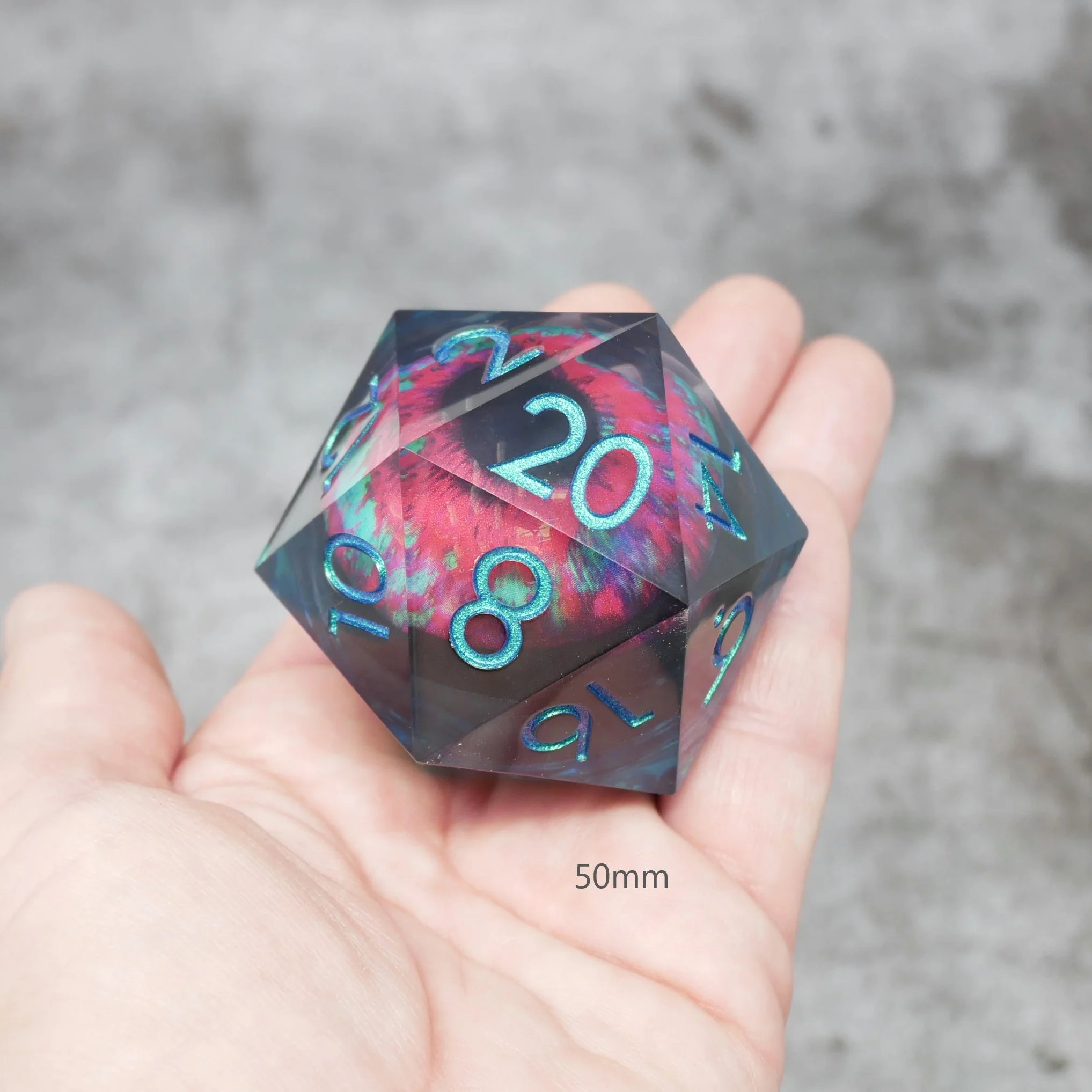 Cthulhu's Eye | Giant D20 Moving Eye DnD Dice | Acrylic RPG Gaming Dice - Image 6
