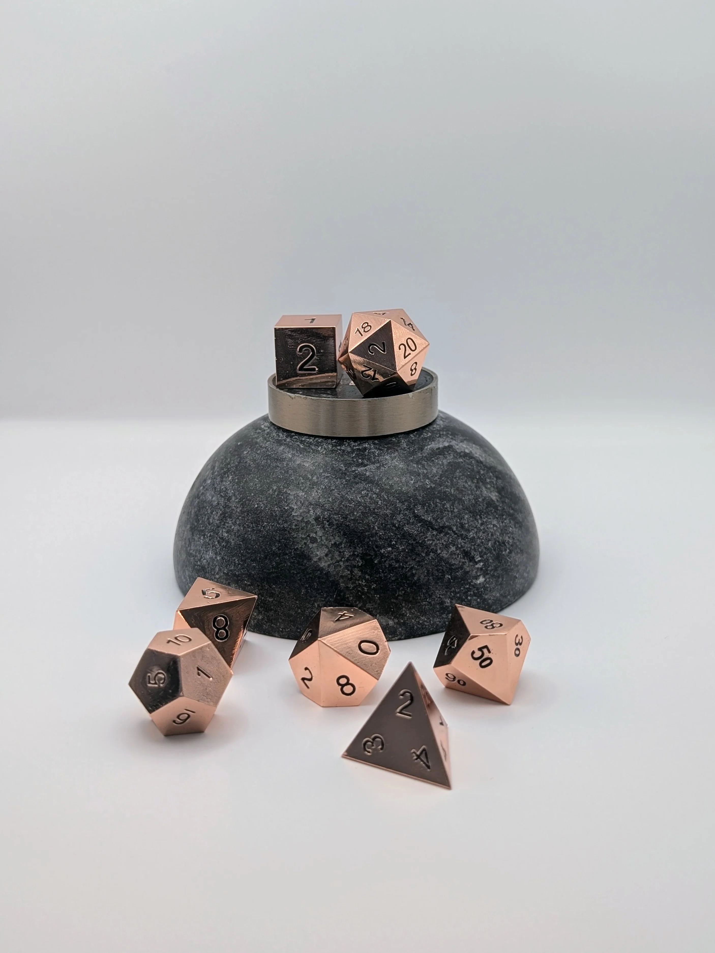 Dawn's Alloy - 7 Piece DnD Dice Set | Metal RPG Gaming Dice - Image 3