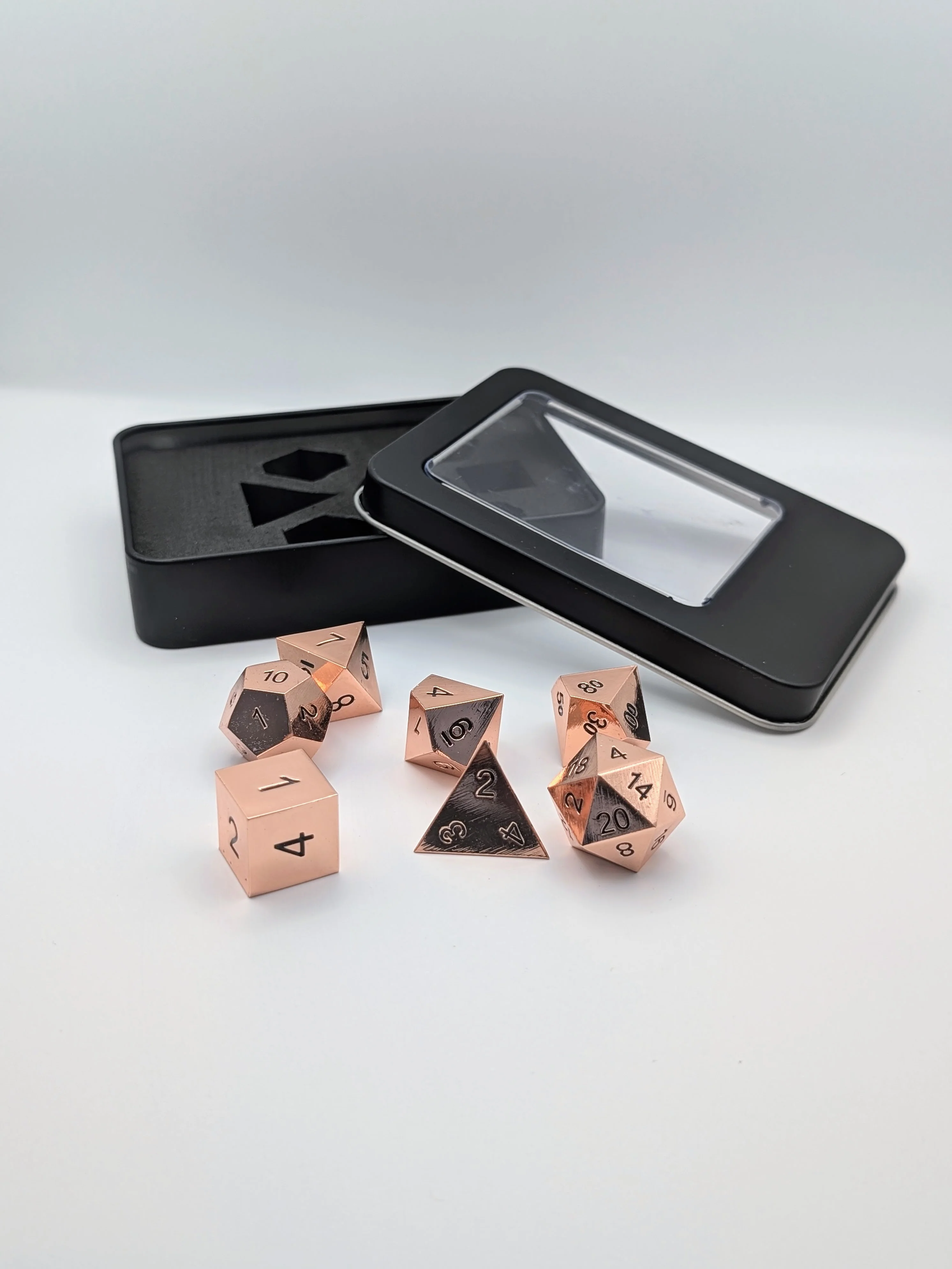 Dawn's Alloy - 7 Piece DnD Dice Set | Metal RPG Gaming Dice - Image 4
