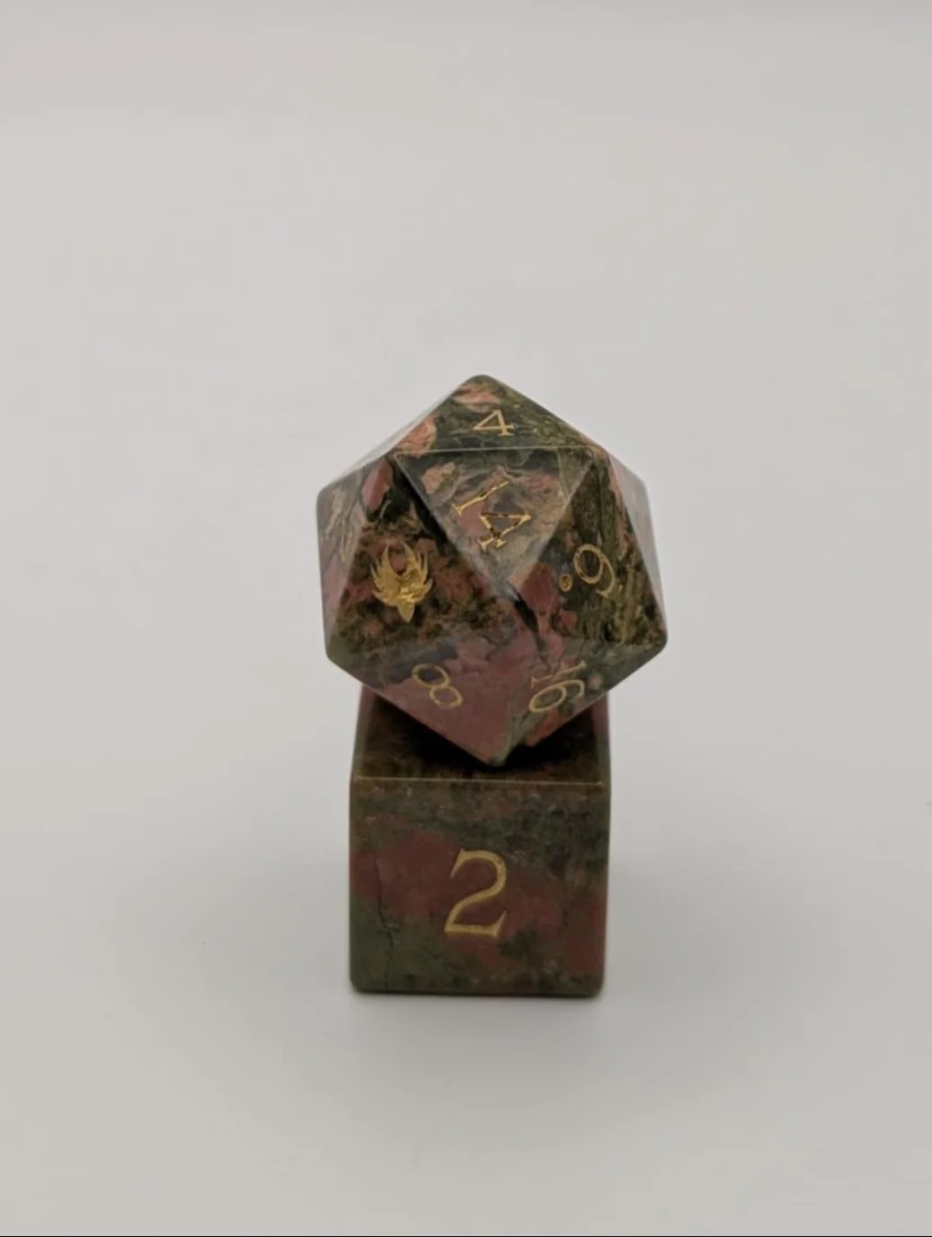 Earth Stone - 7 Piece DnD Dice Set | Gemstone RPG Gaming Dice - Image 5