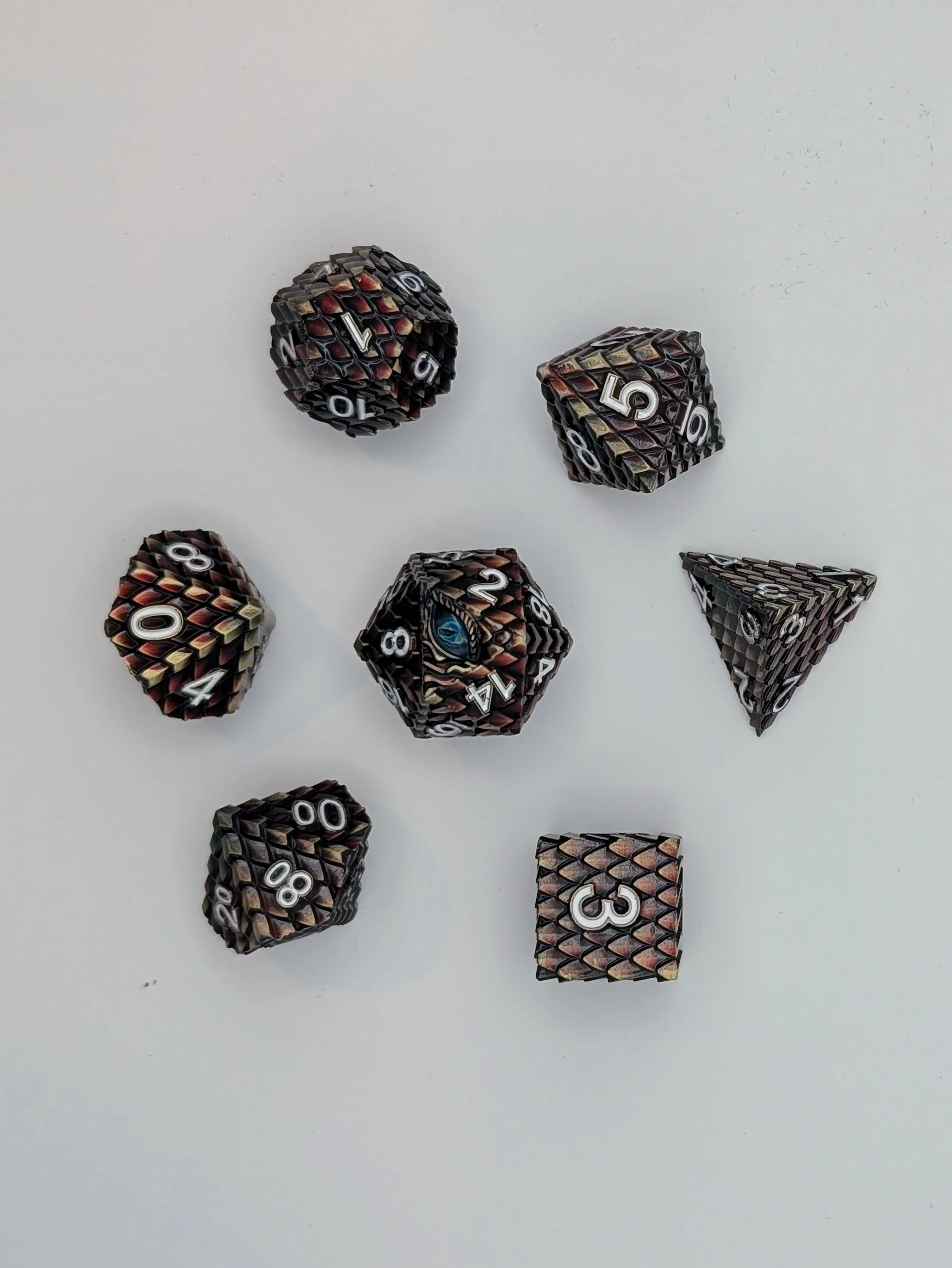 Ansur's Gaze - 7 Piece DnD Dice Set | Metal RPG Gaming Dice - Image 3