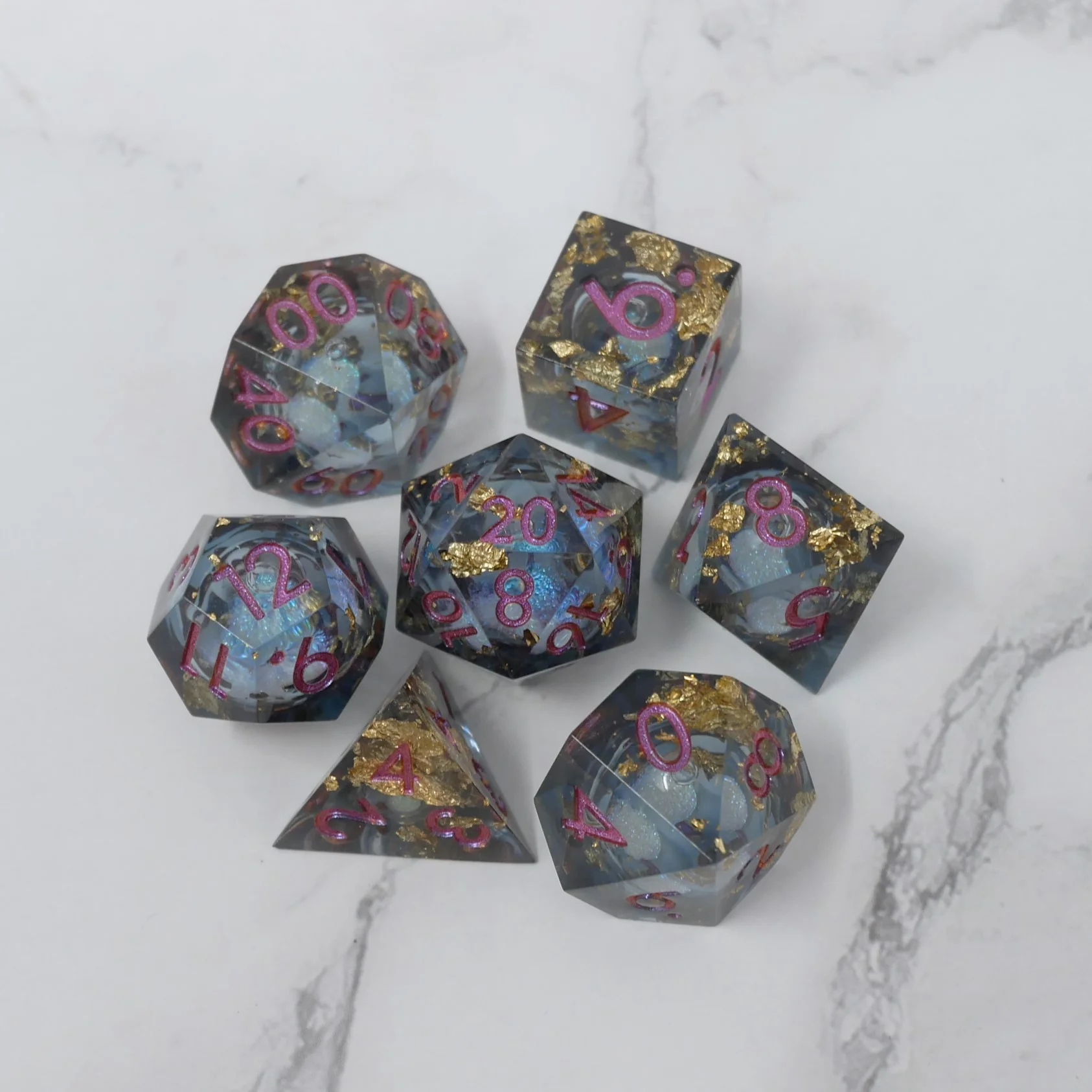 Elixir of Liquid Death - 7 Piece Liquid Core DnD Dice Set | Acrylic RPG Gaming Dice - Image 3