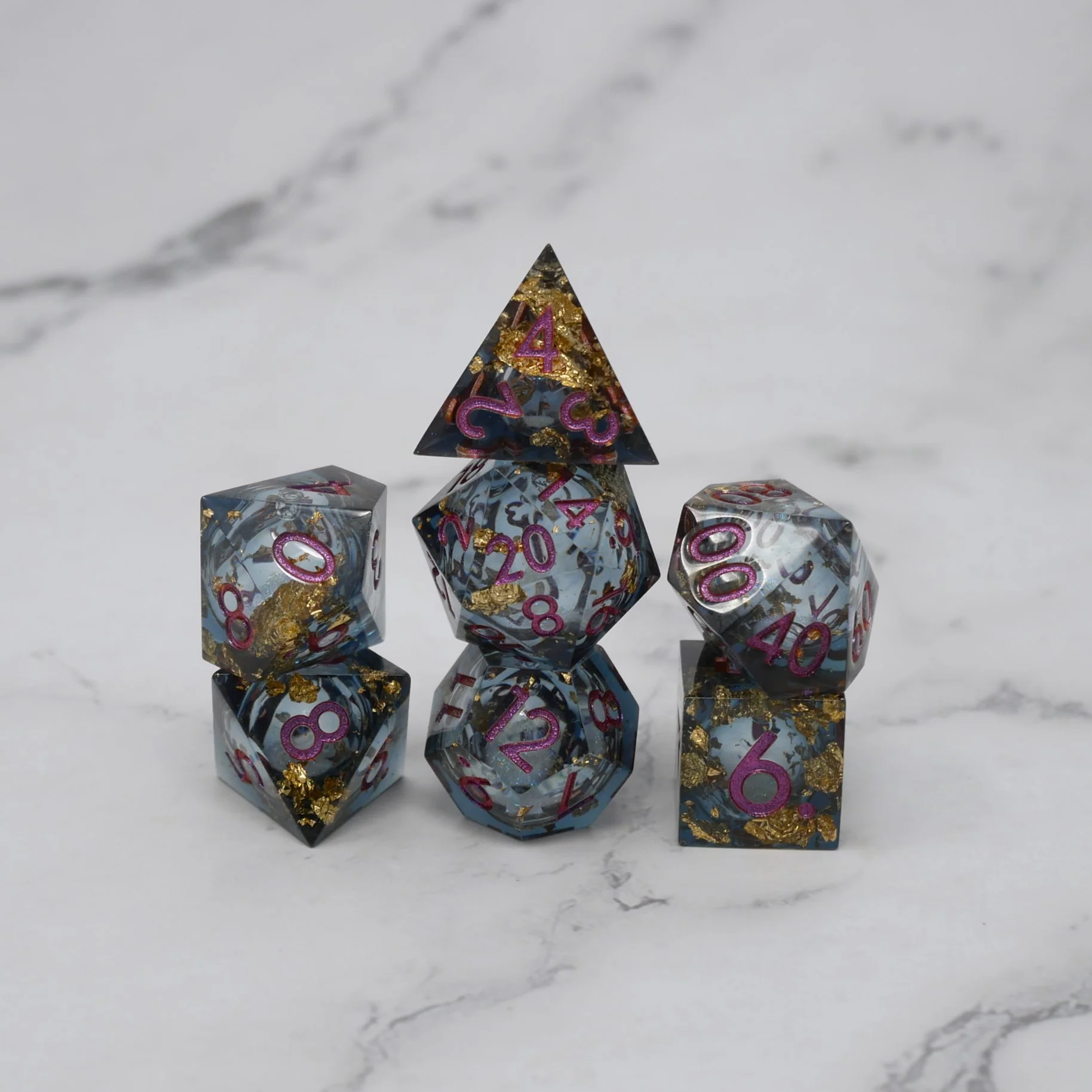 Elixir of Liquid Death - 7 Piece Liquid Core DnD Dice Set | Acrylic RPG Gaming Dice - Image 5