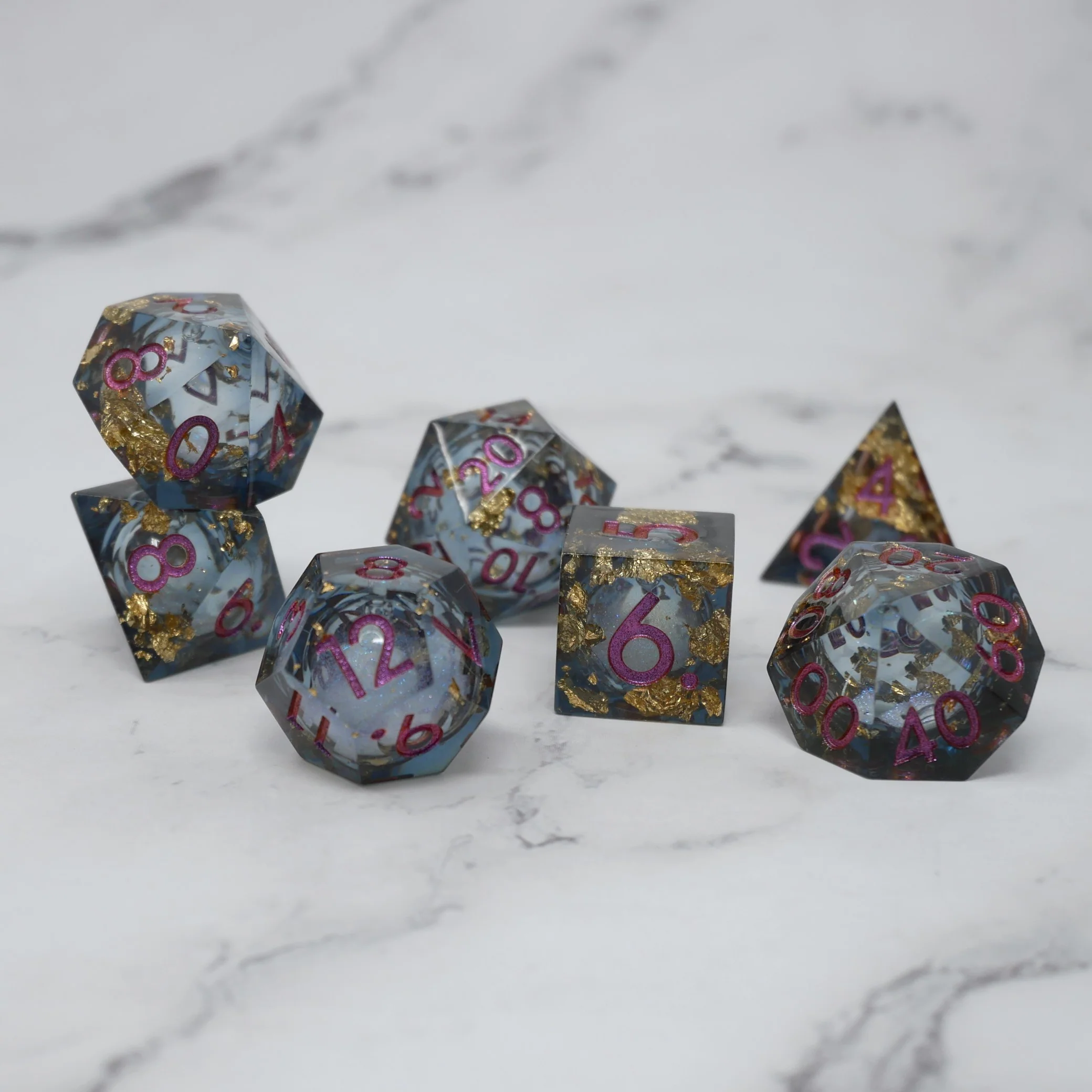 Elixir of Liquid Death - 7 Piece Liquid Core DnD Dice Set | Acrylic RPG Gaming Dice - Image 7