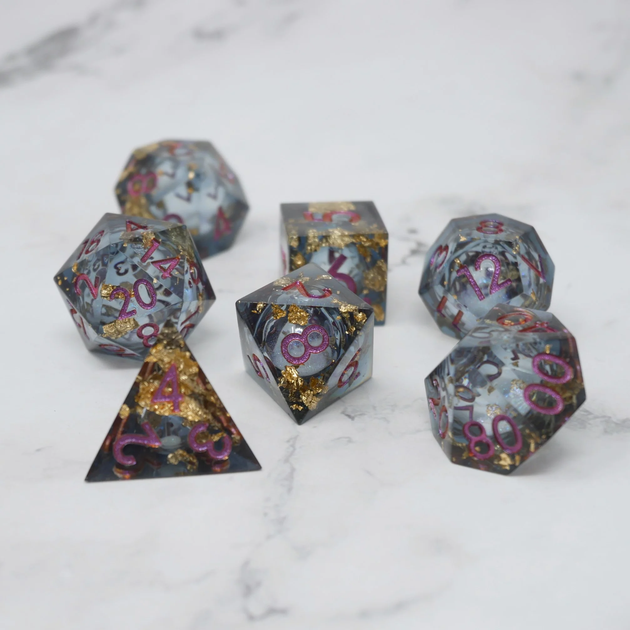 Elixir of Liquid Death - 7 Piece Liquid Core DnD Dice Set | Acrylic RPG Gaming Dice - Image 9