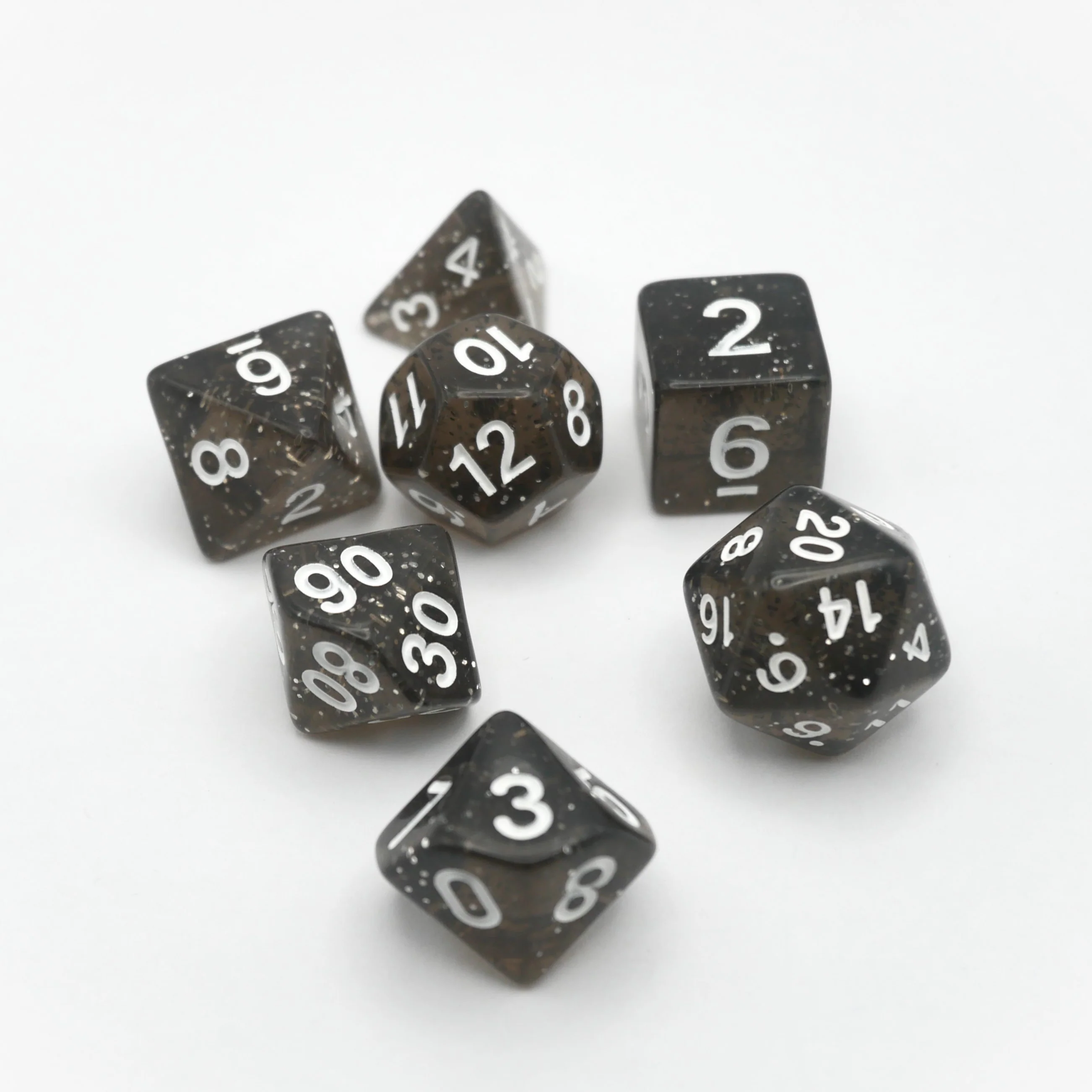 Essence of Licorice - 7 Piece DnD Dice Set | Acrylic RPG Gaming Dice - Image 5