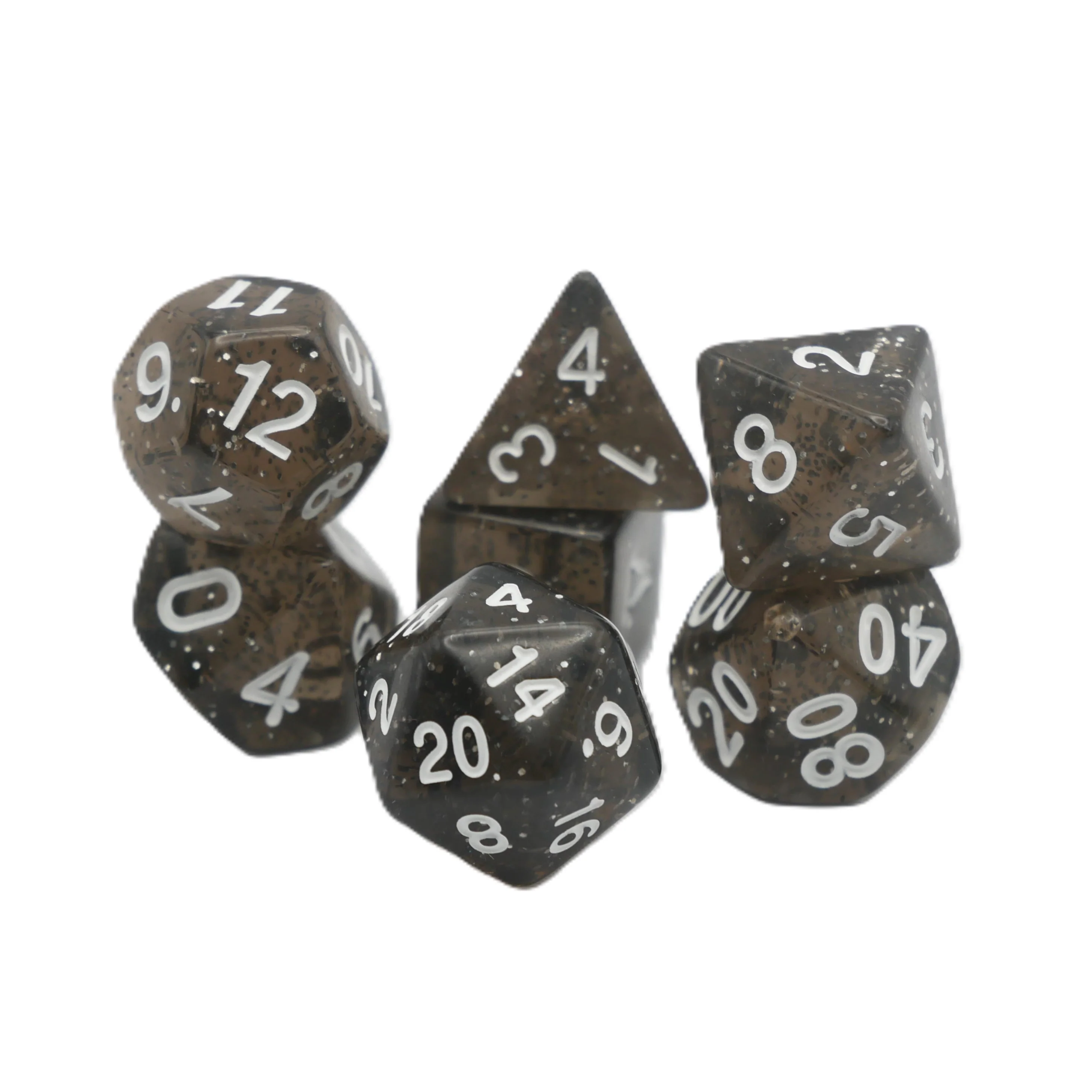 Essence of Licorice - 7 Piece DnD Dice Set | Acrylic RPG Gaming Dice - Image 7
