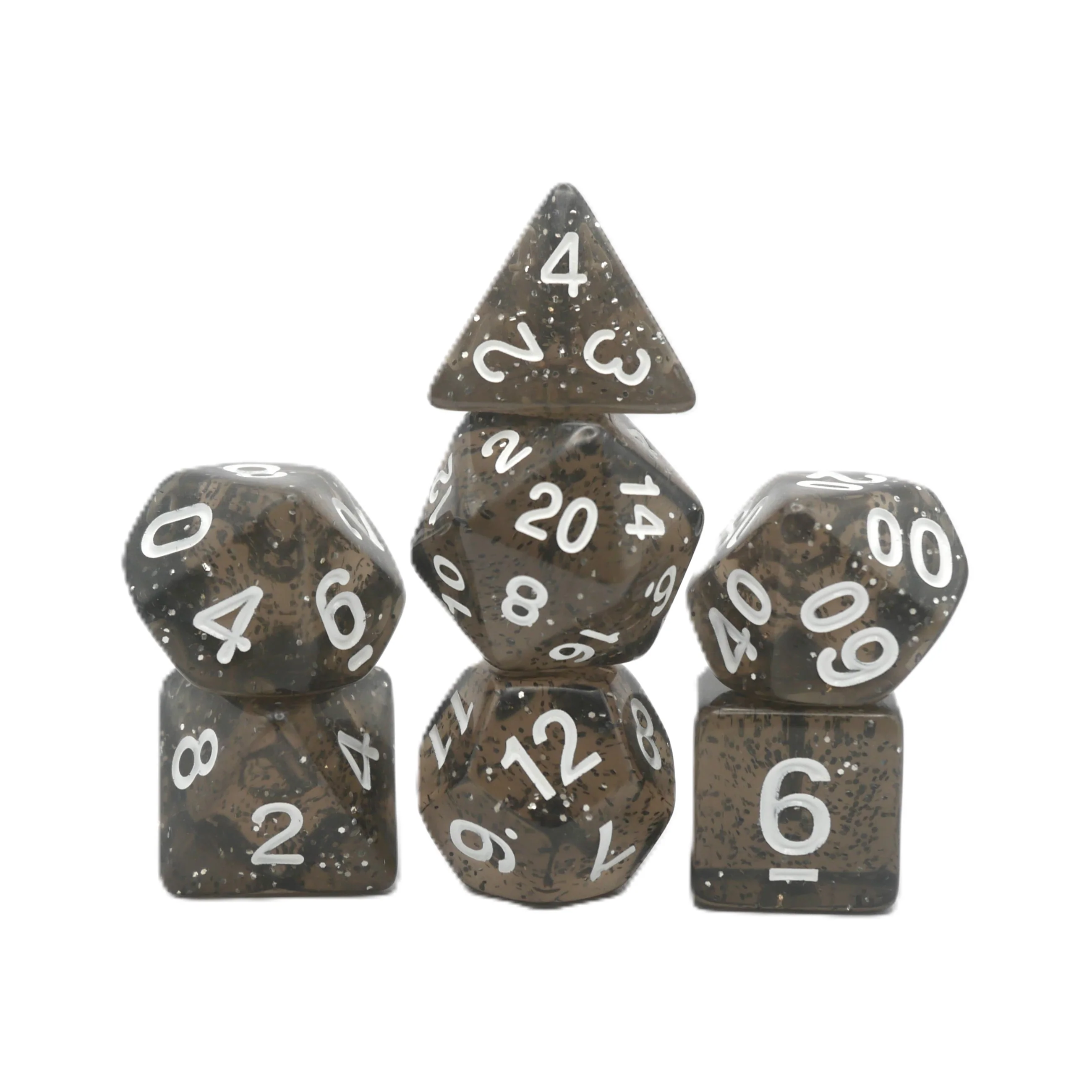 Essence of Licorice - 7 Piece DnD Dice Set | Acrylic RPG Gaming Dice - Image 9