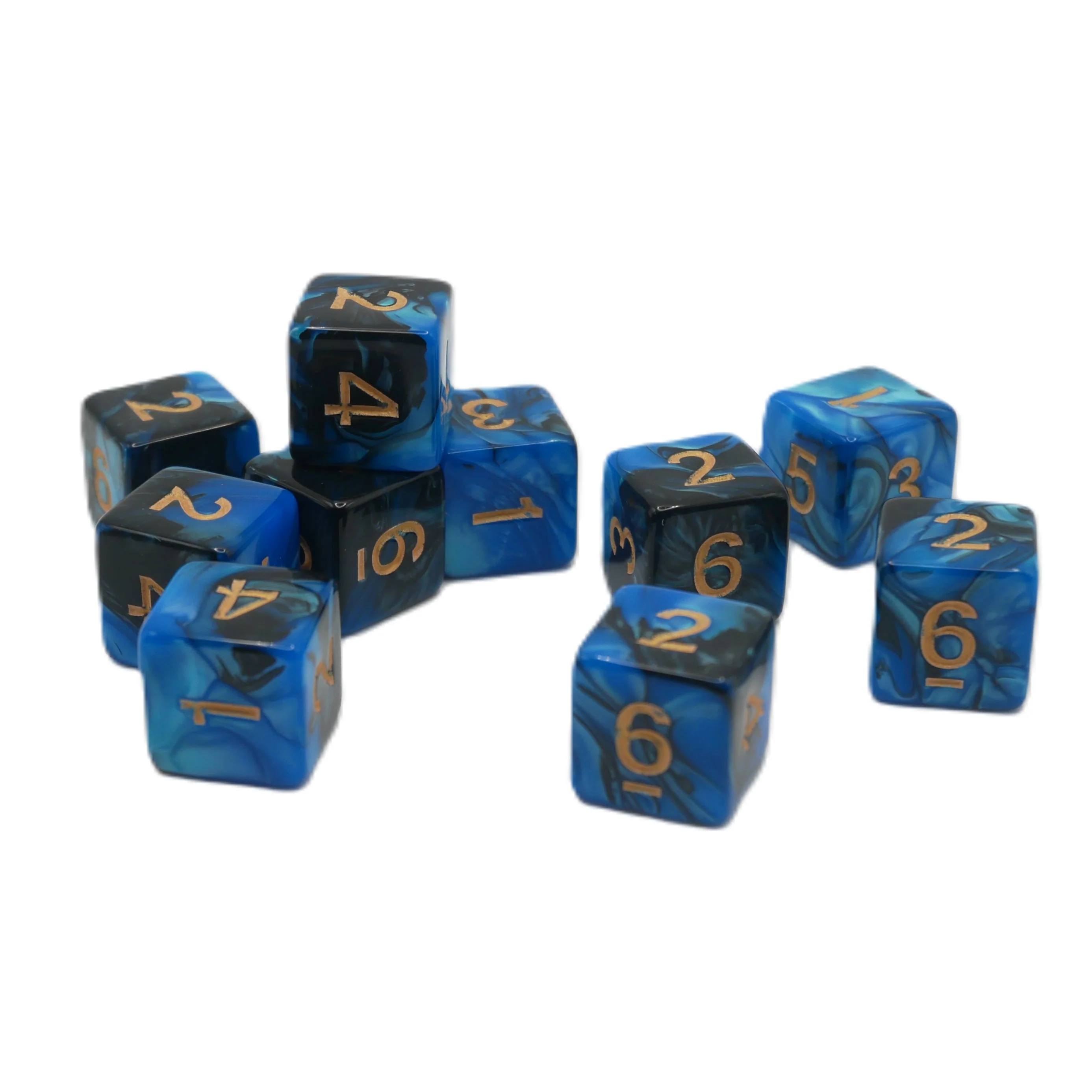 Frozen Corruption 10d6 - DnD Dice Set | Acrylic RPG Gaming Dice - Image 3