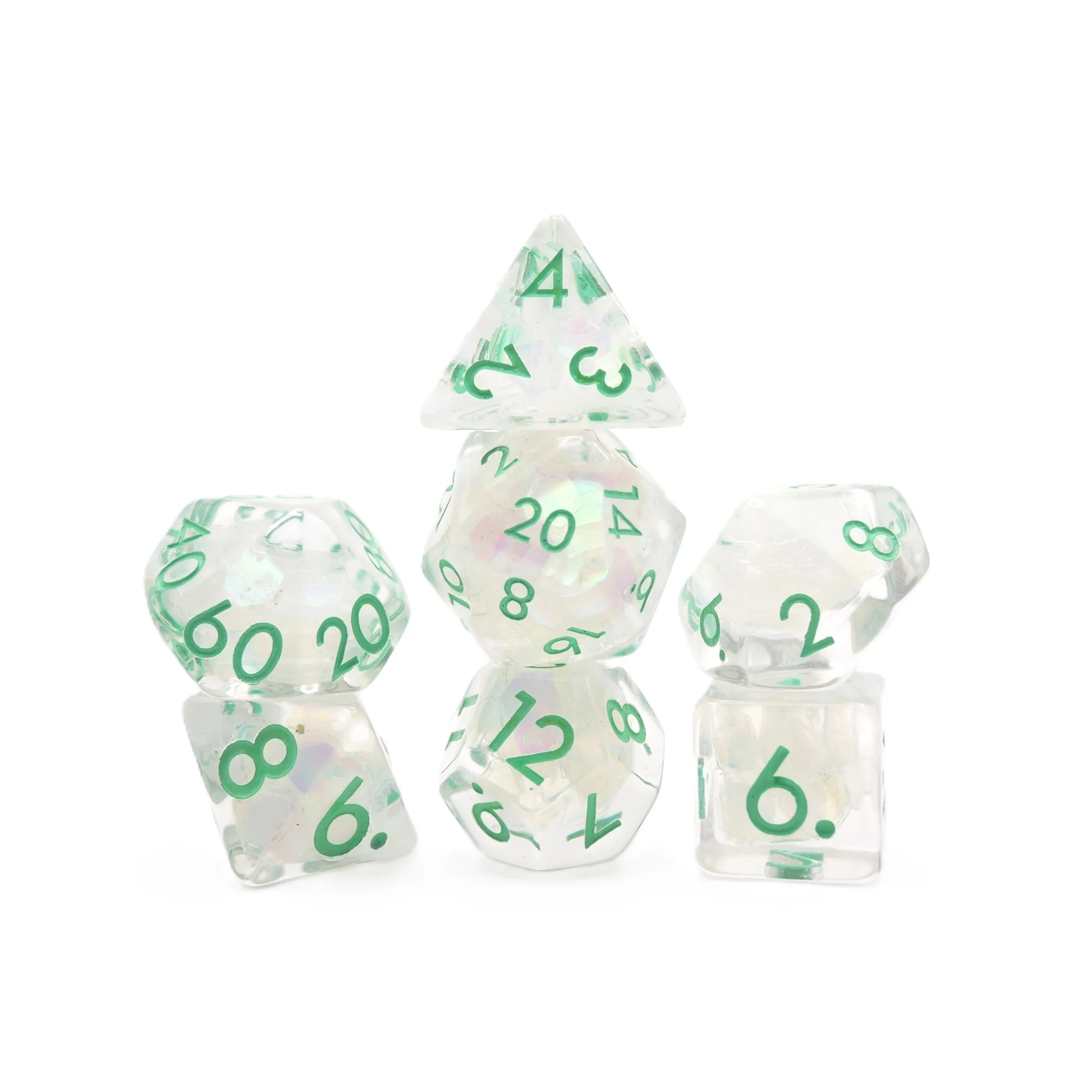Frosted Meadow - 7 Piece DnD Dice Set | Acrylic RPG Gaming Dice - Image 4