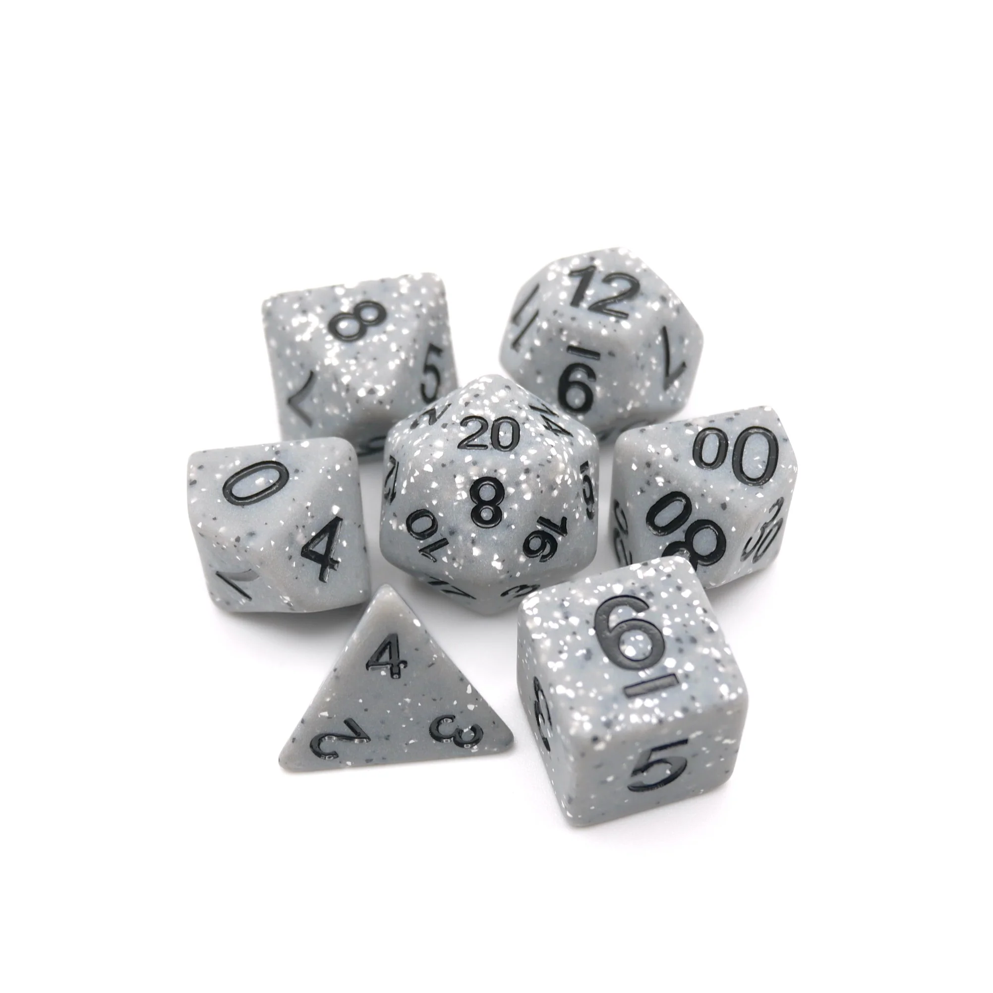 Granite Malphite - 7 Piece DnD Dice Set | Acrylic RPG Gaming Dice - Image 6