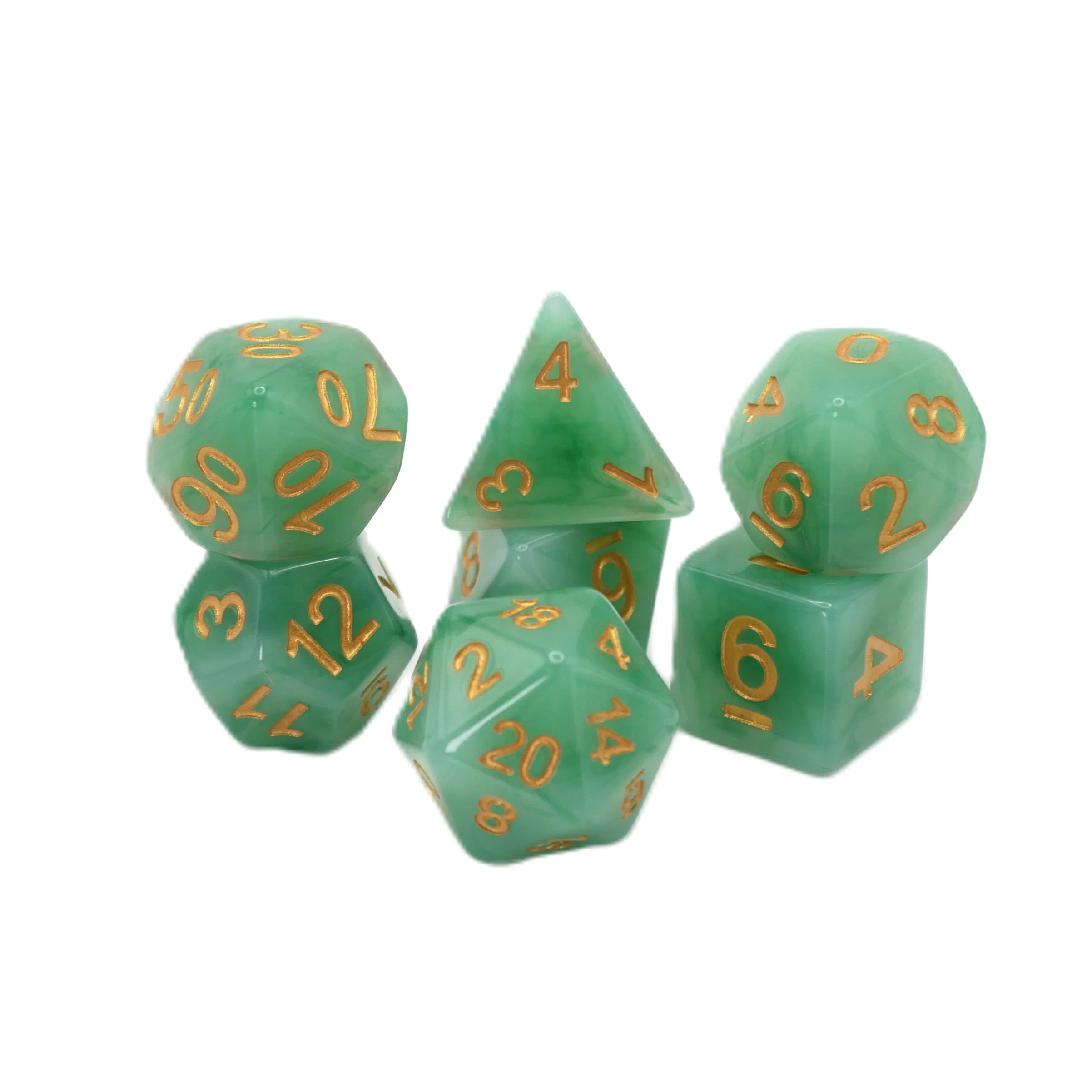 Greener Pastures - 7 Piece DnD Dice Set | Acrylic RPG Gaming Dice - Image 4