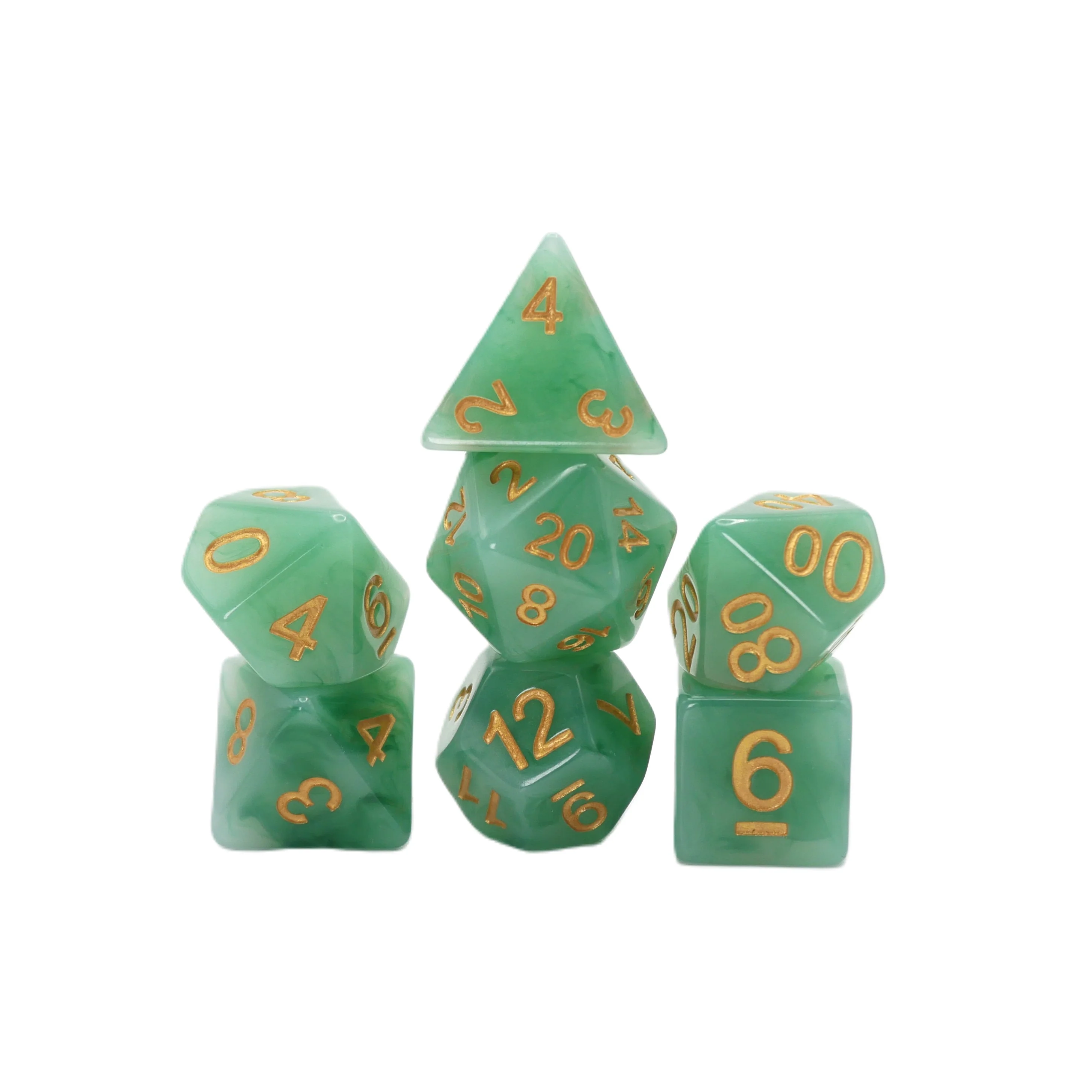 Greener Pastures - 7 Piece DnD Dice Set | Acrylic RPG Gaming Dice - Image 6