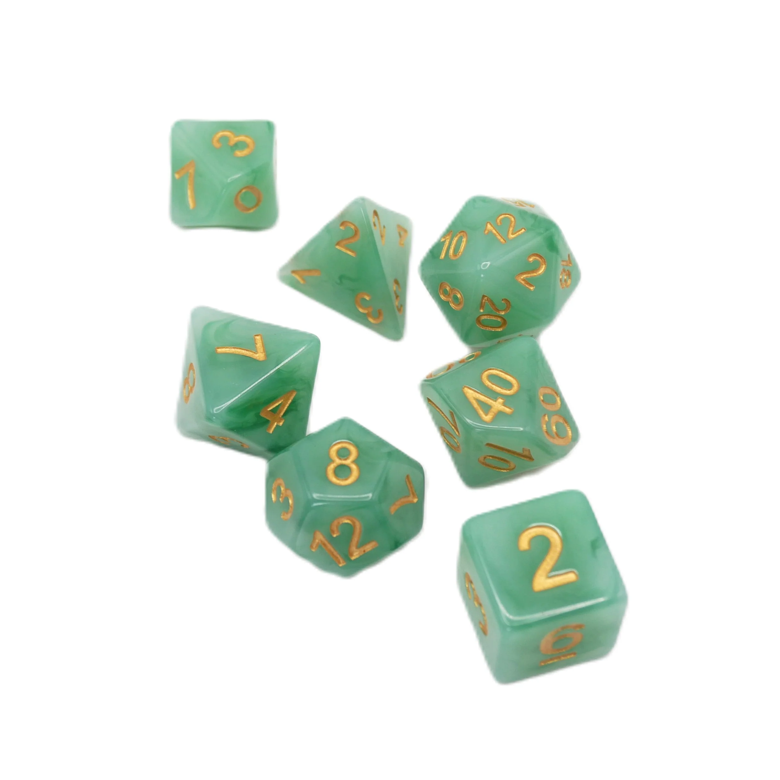 Greener Pastures - 7 Piece DnD Dice Set | Acrylic RPG Gaming Dice - Image 8