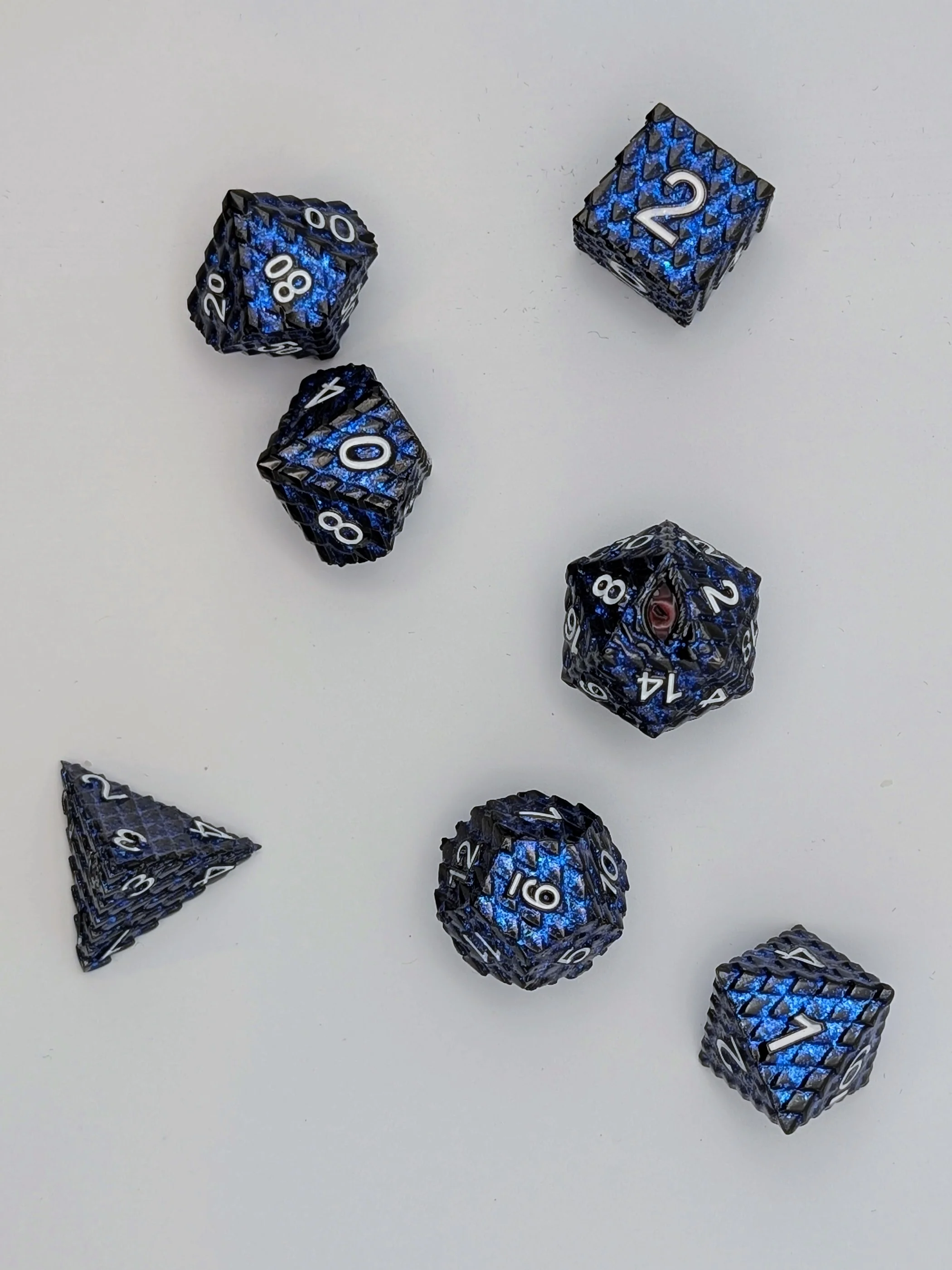 Iymrith's Gaze - 7 Piece DnD Dice Set | Metal RPG Gaming Dice - Image 3
