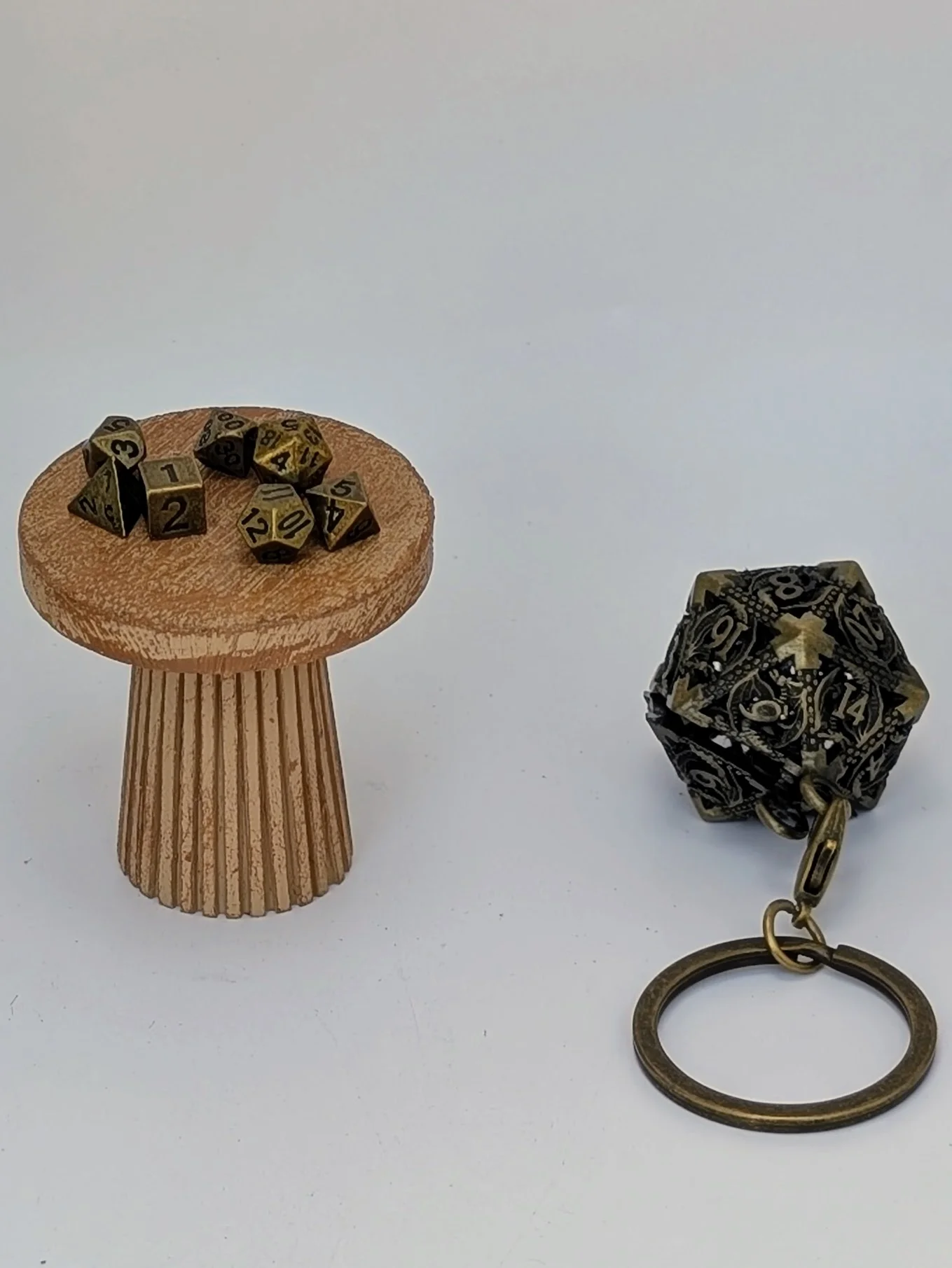Gold Keys to the Hoard - 8 Piece DnD Dice Set | Metal RPG Gaming Accessories - Image 3