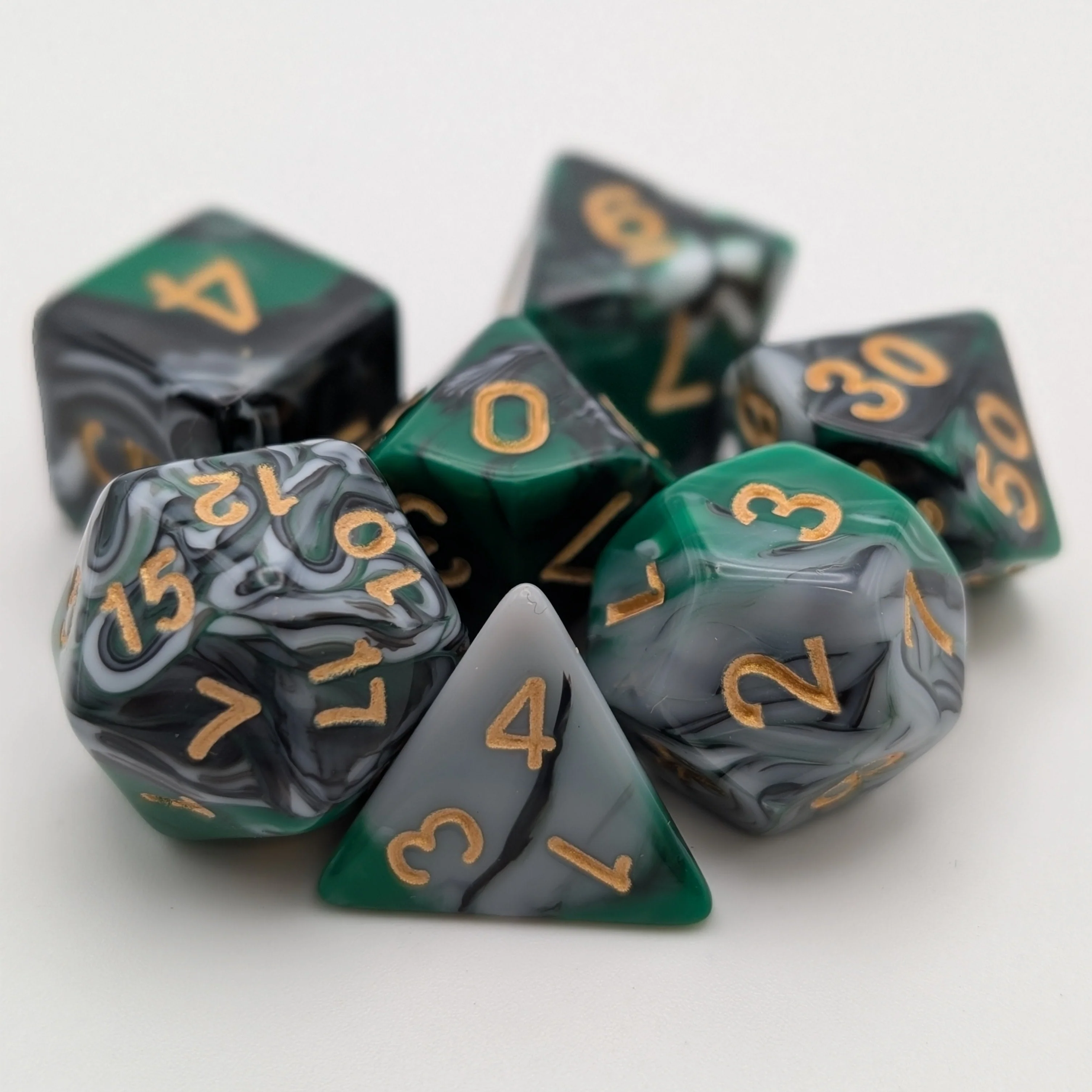 Mint Shake - 7 Piece DnD Dice Set | Acrylic RPG Gaming Dice - Image 2