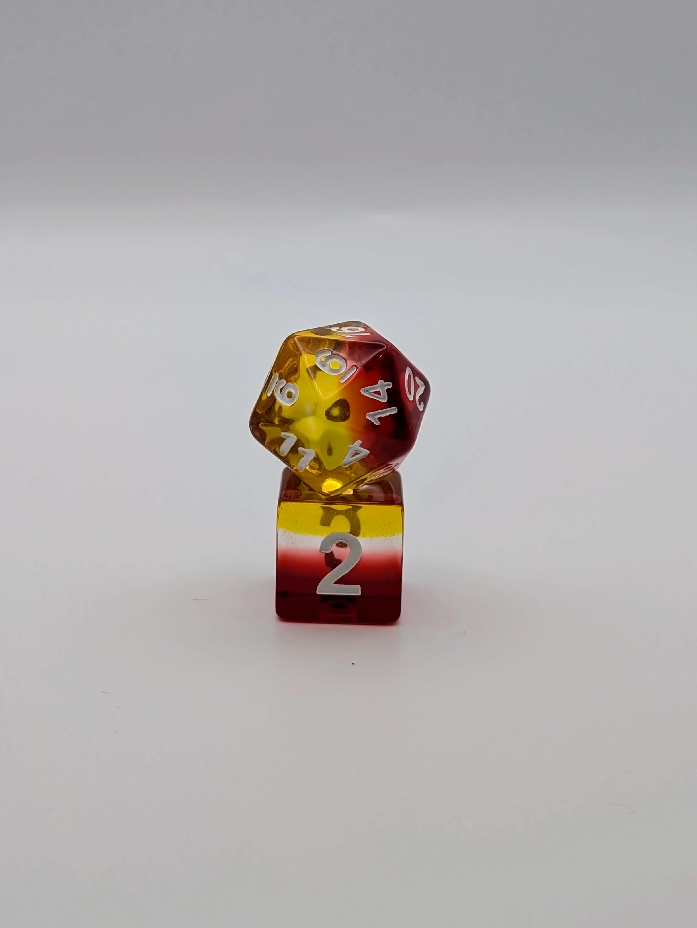 Mythical Inferno - 7 Piece DnD Dice Set | Resin RPG Gaming Dice - Image 4