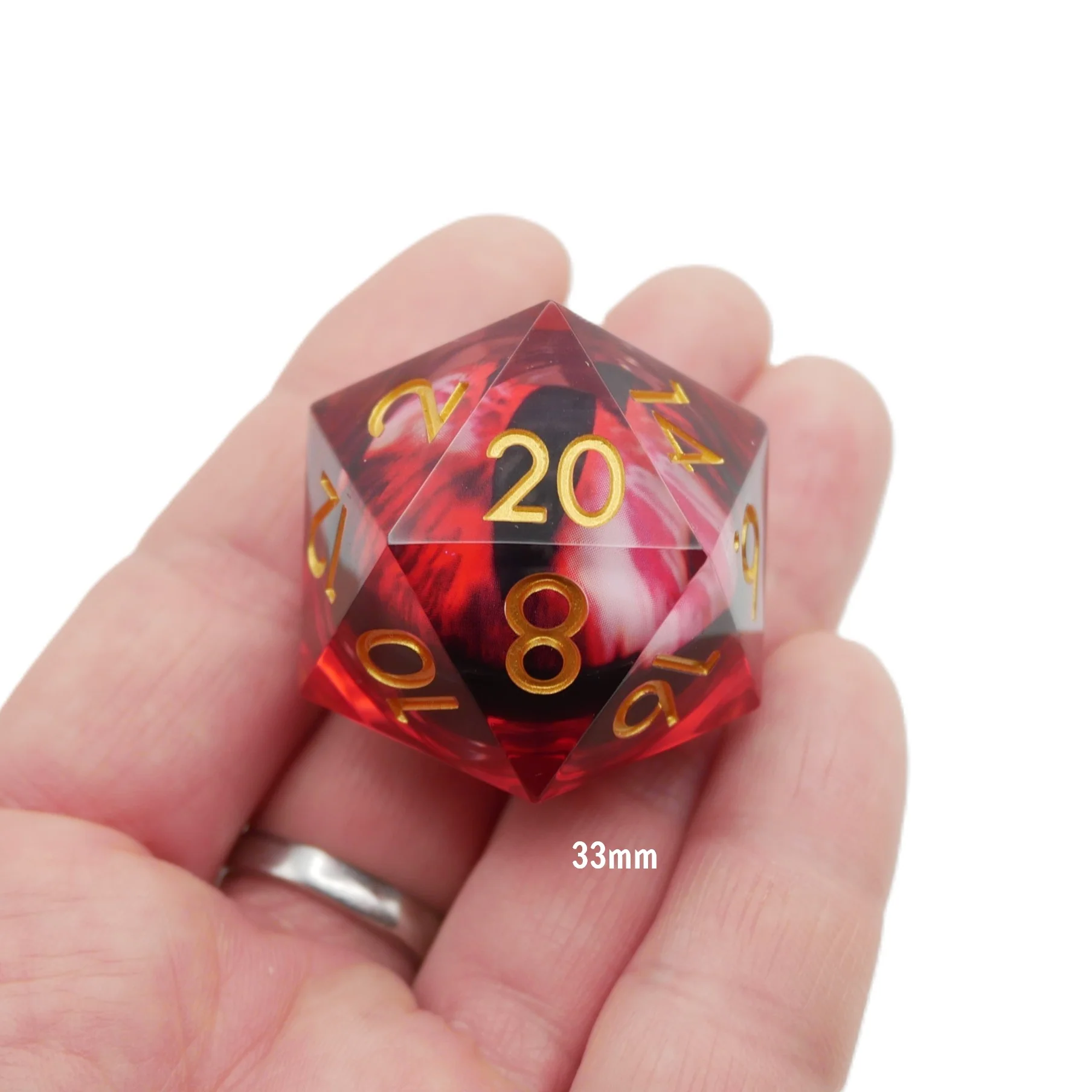 Nosferatu's Eye - Giant D20 Moving Eye DnD Dice | Acrylic RPG Gaming Dice - Image 7