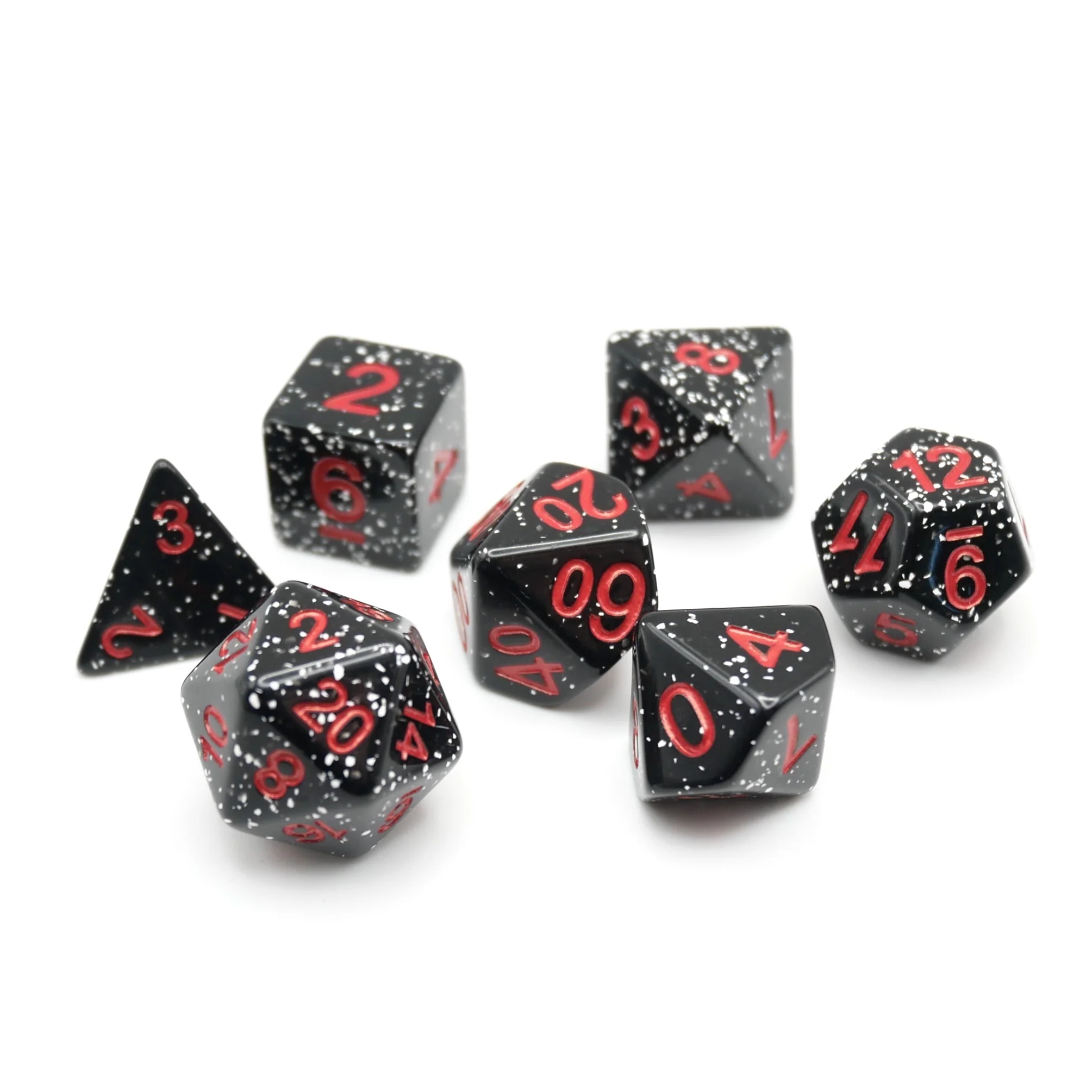 Obsidian Malphite - 7 Piece DnD Dice Set | Acrylic RPG Gaming Dice - Image 4