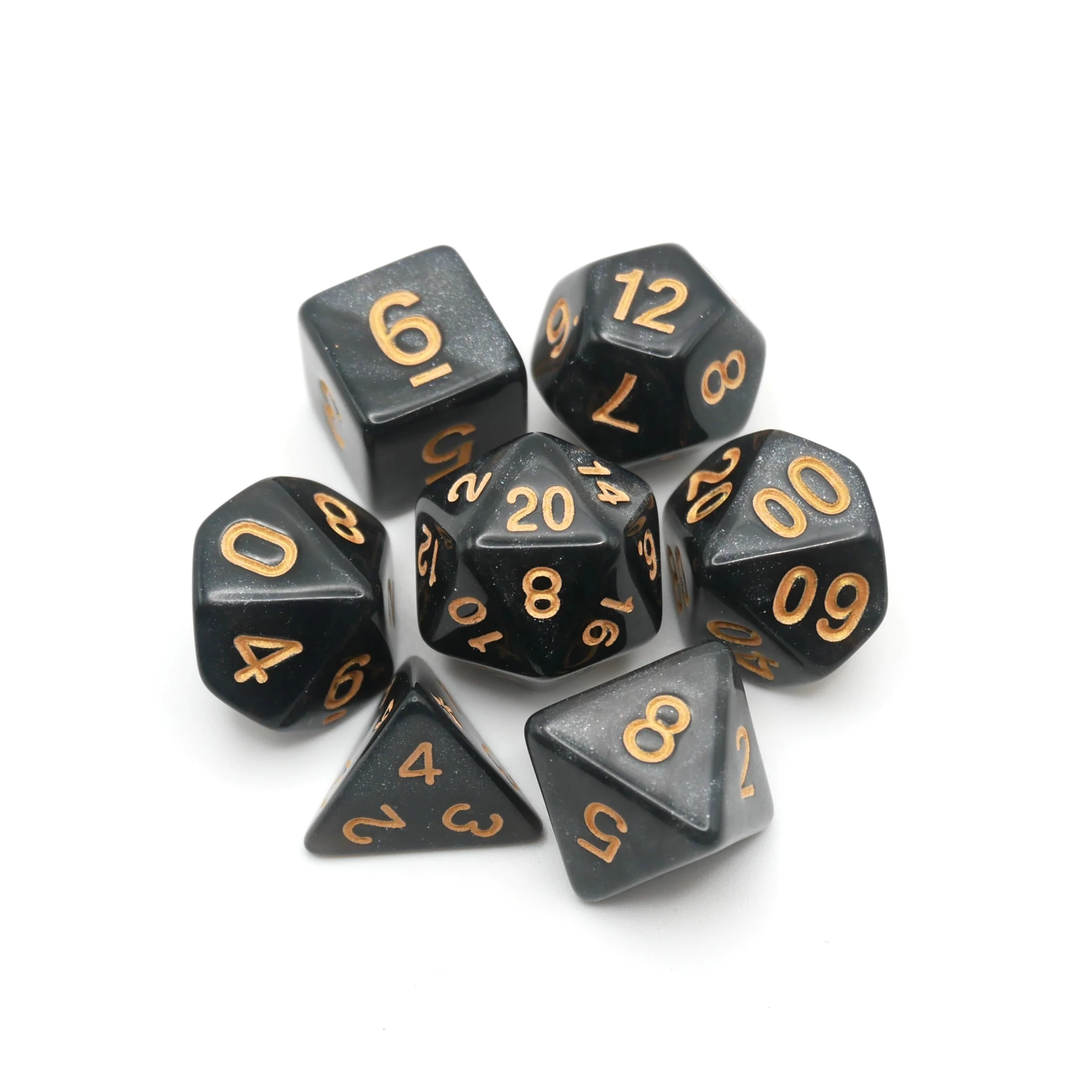 Onix's Core - 7 Piece DnD Dice Set | Acrylic RPG Gaming Dice - Image 3