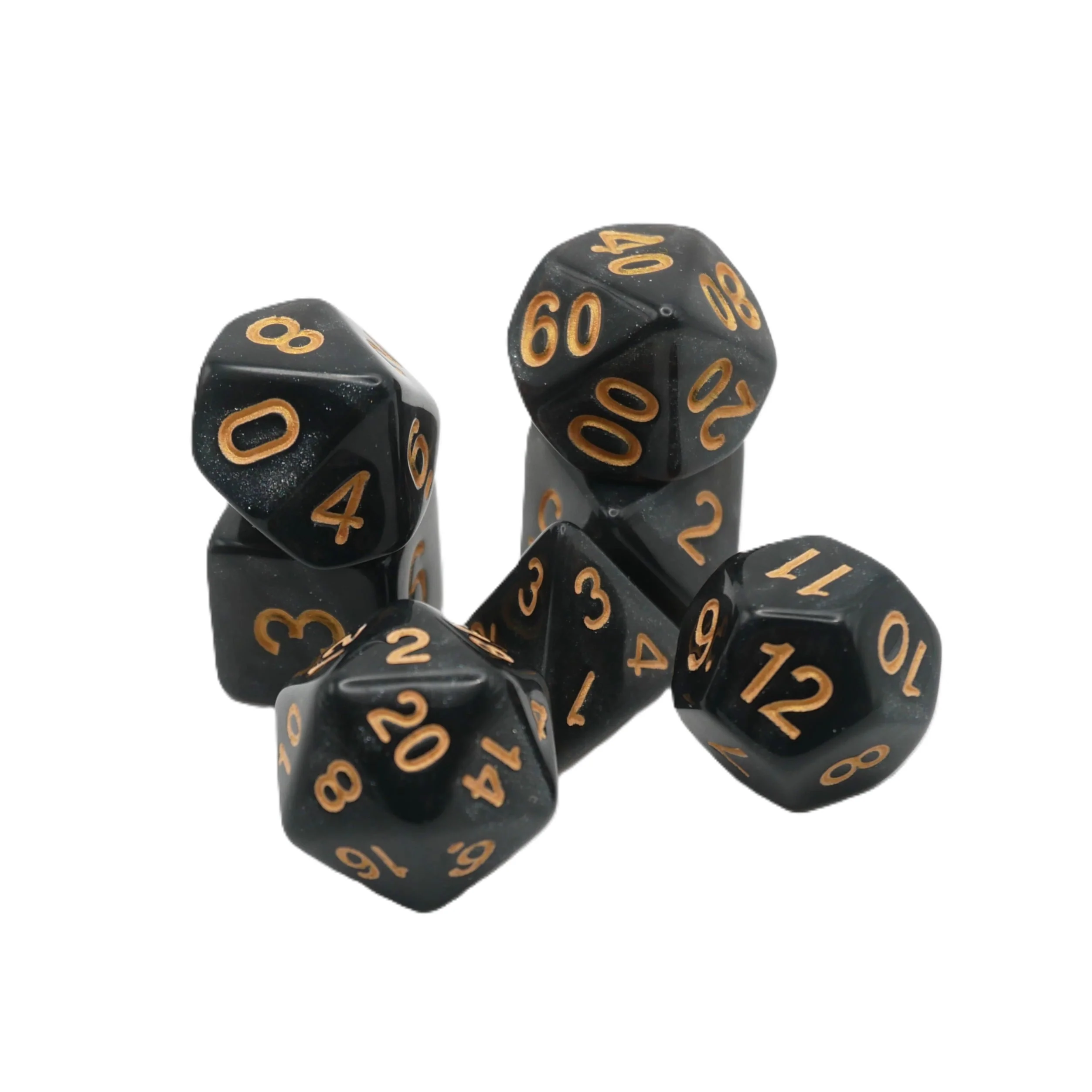 Onix's Core - 7 Piece DnD Dice Set | Acrylic RPG Gaming Dice - Image 4