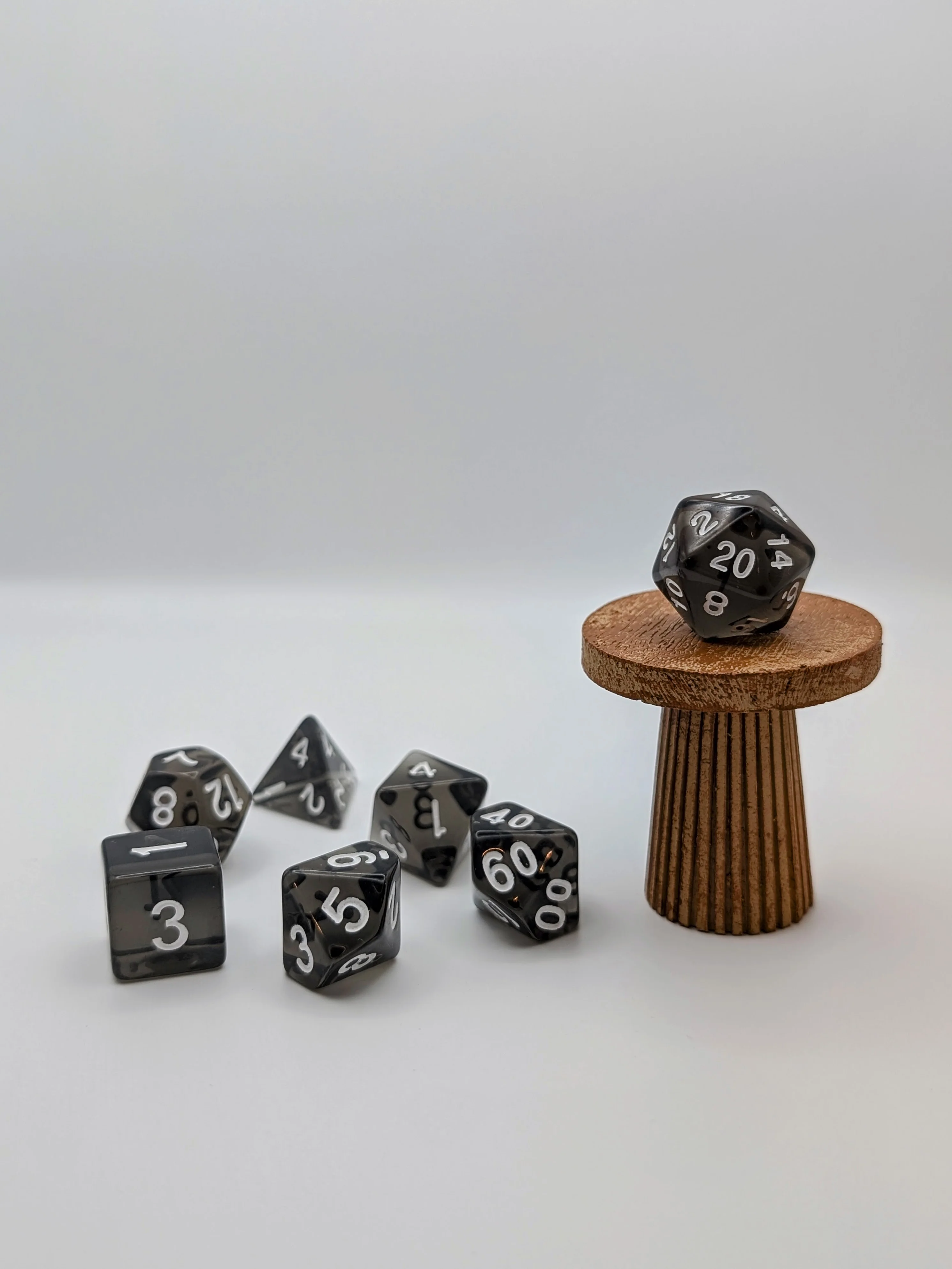 Onyx Ingots - 7 Piece DnD Dice Set | Acrylic RPG Gaming Dice - Image 3