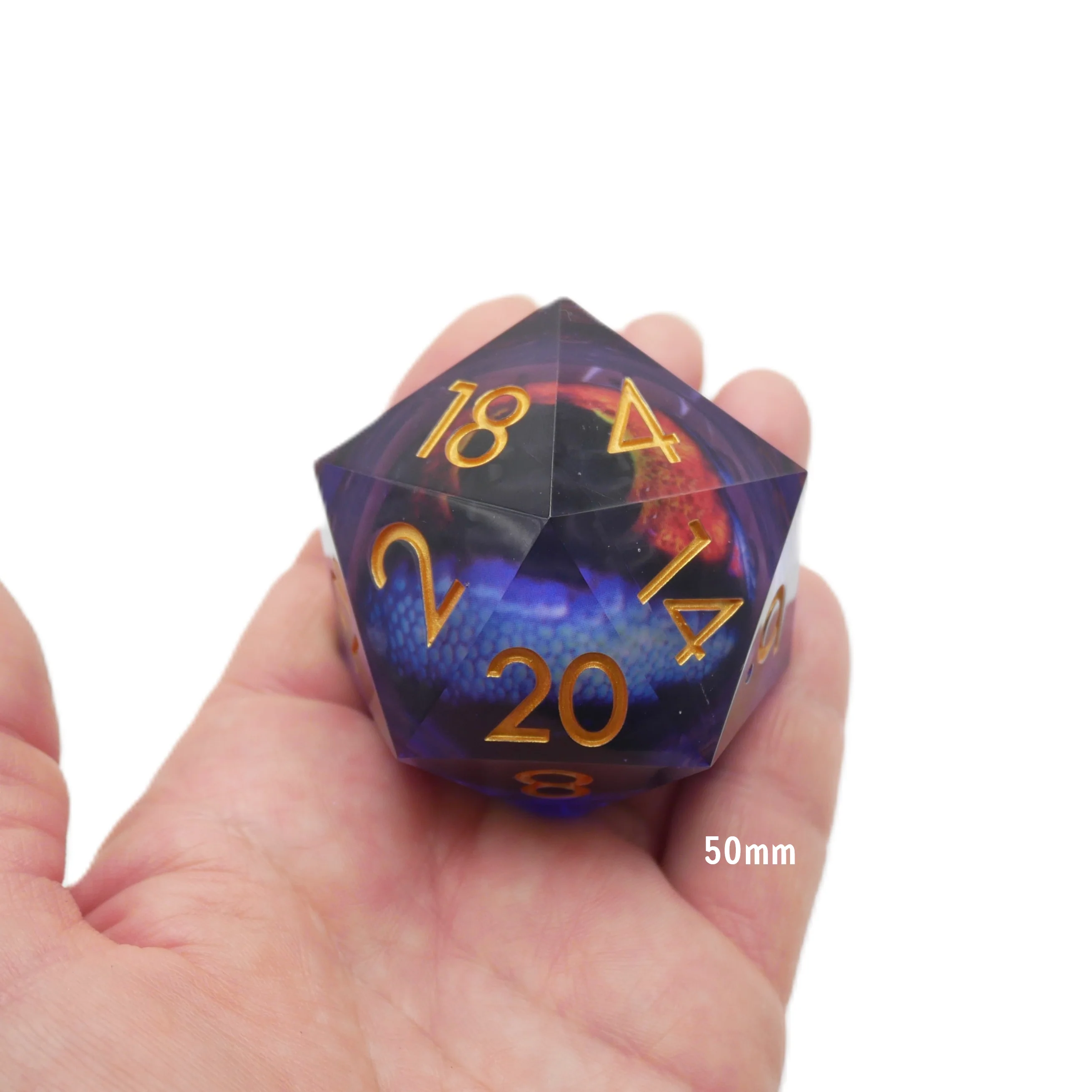 Owlbear's Eye - Giant D20 Moving Eye DnD Dice | Acrylic RPG Gaming Dice - Image 6