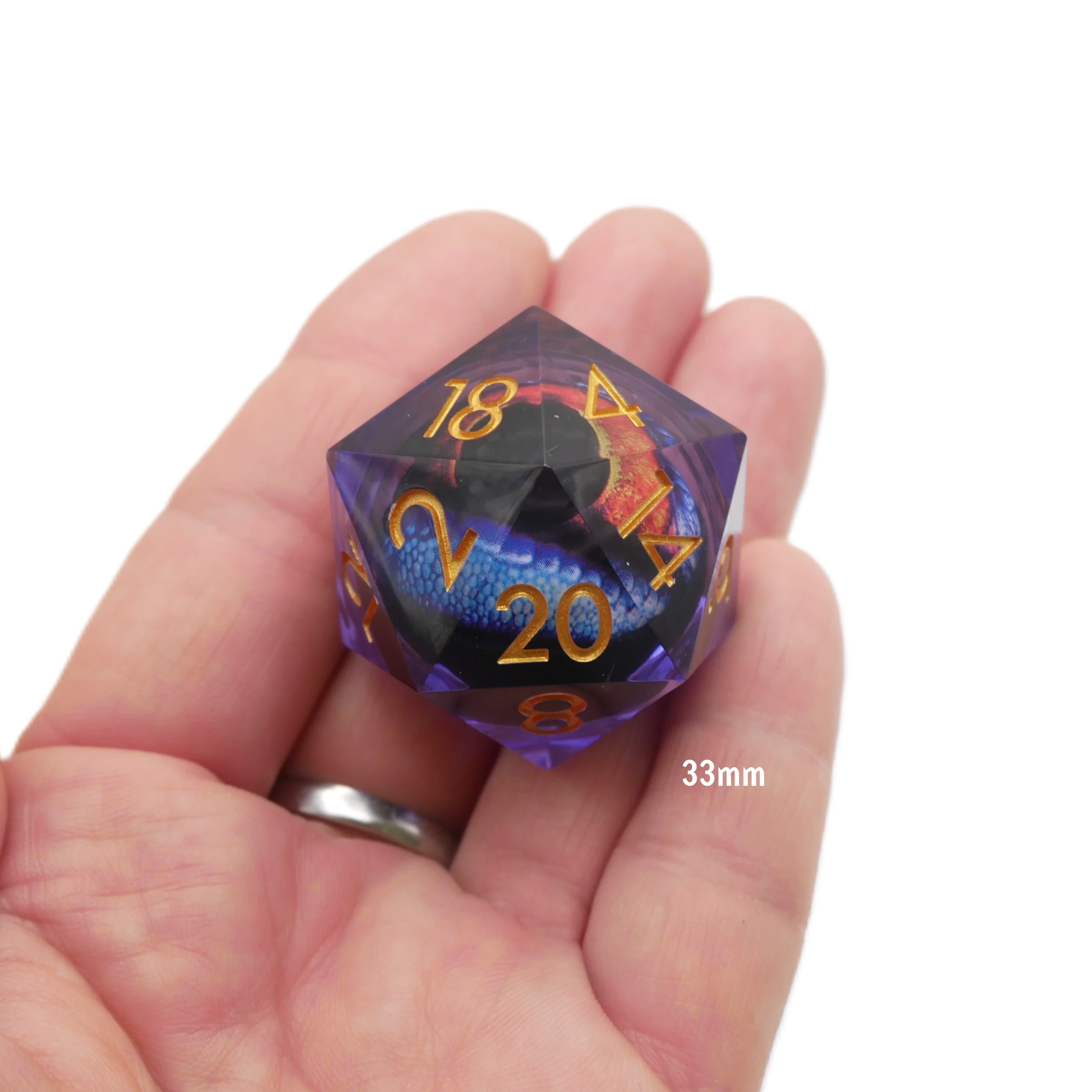 Owlbear's Eye - Giant D20 Moving Eye DnD Dice | Acrylic RPG Gaming Dice - Image 8
