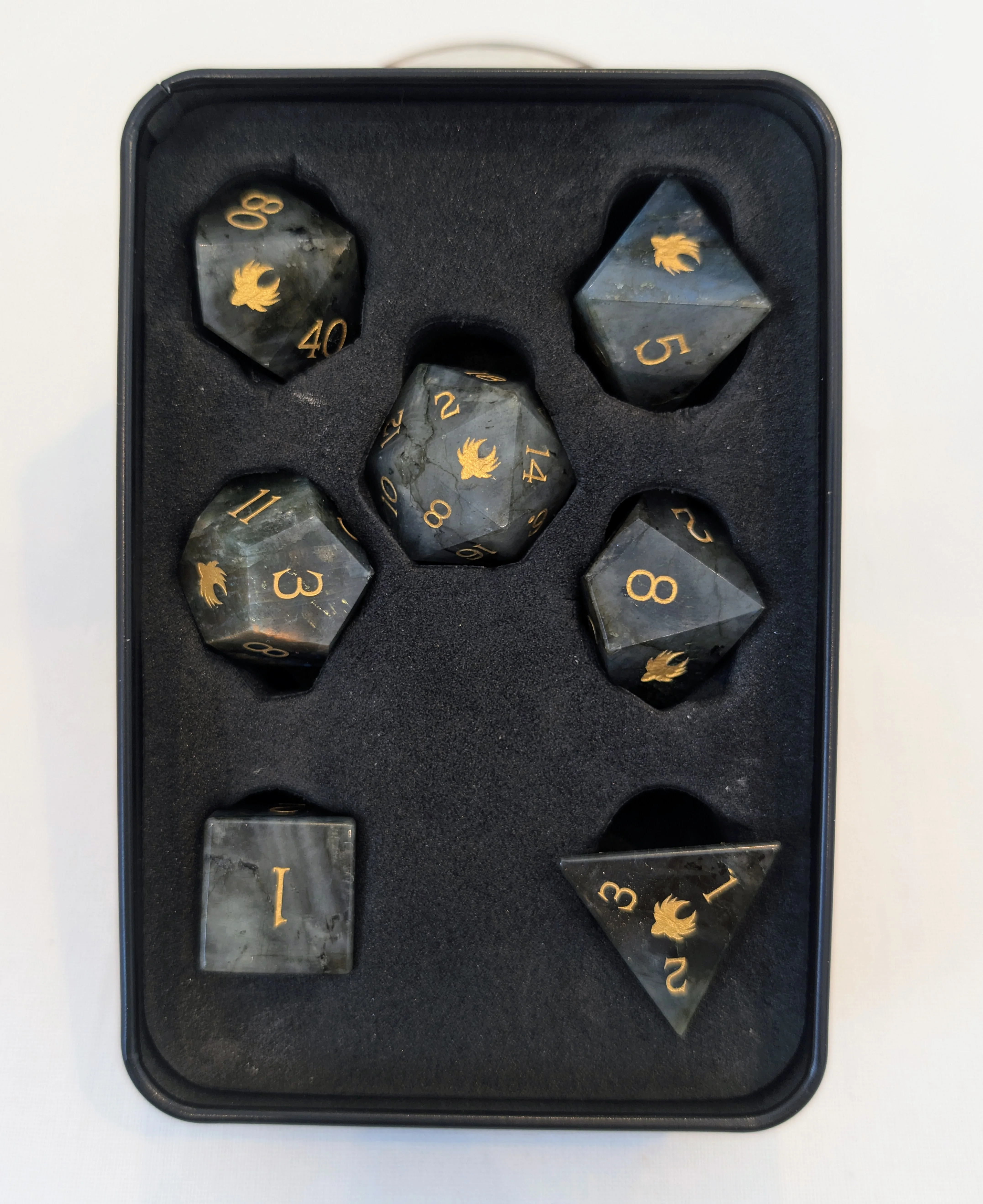 Philosopher's Stone - 7 Piece DnD Dice Set | Gemstone RPG Gaming Dice - Image 2