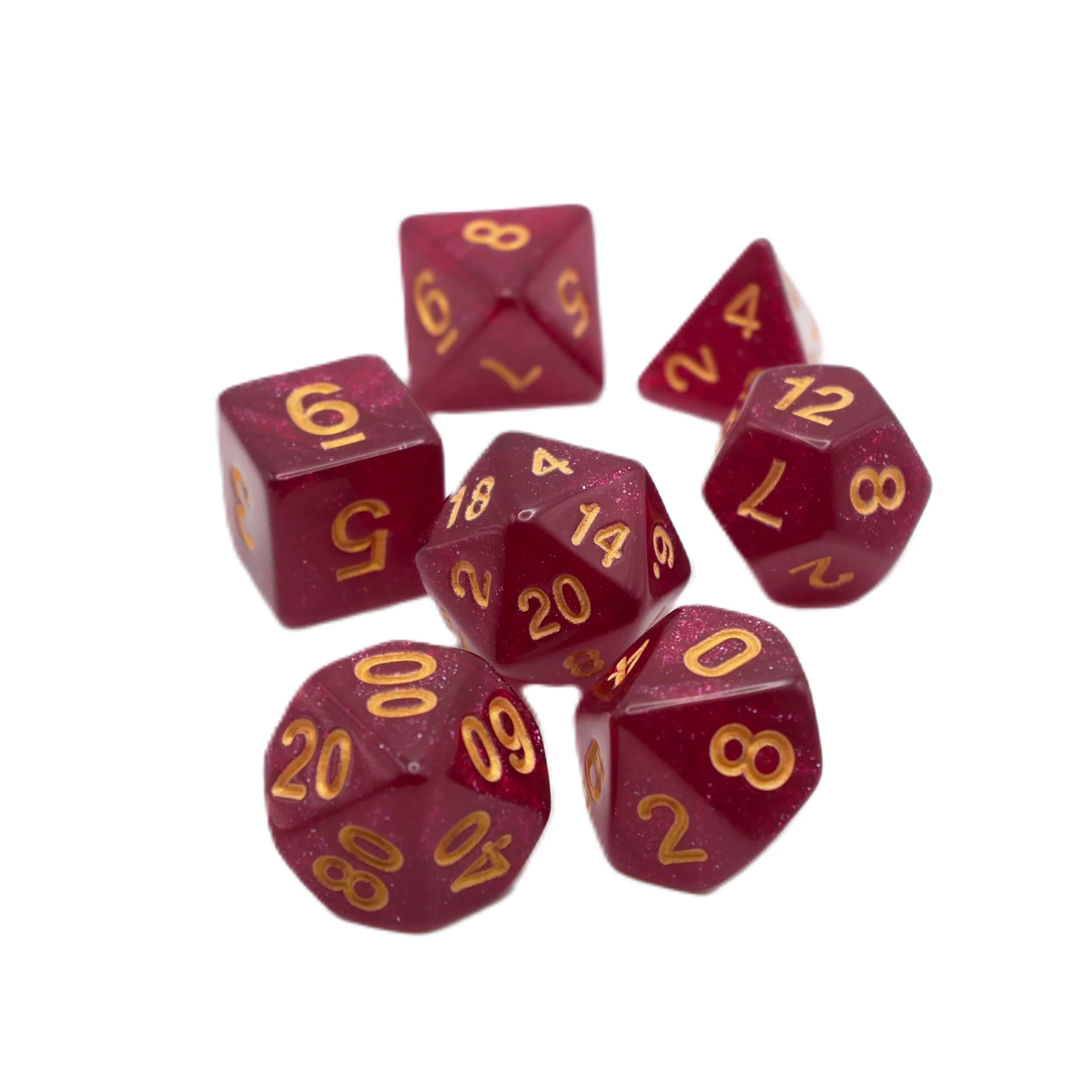 Porygon's Plating - 7 Piece DnD Dice Set | Acrylic RPG Gaming Dice