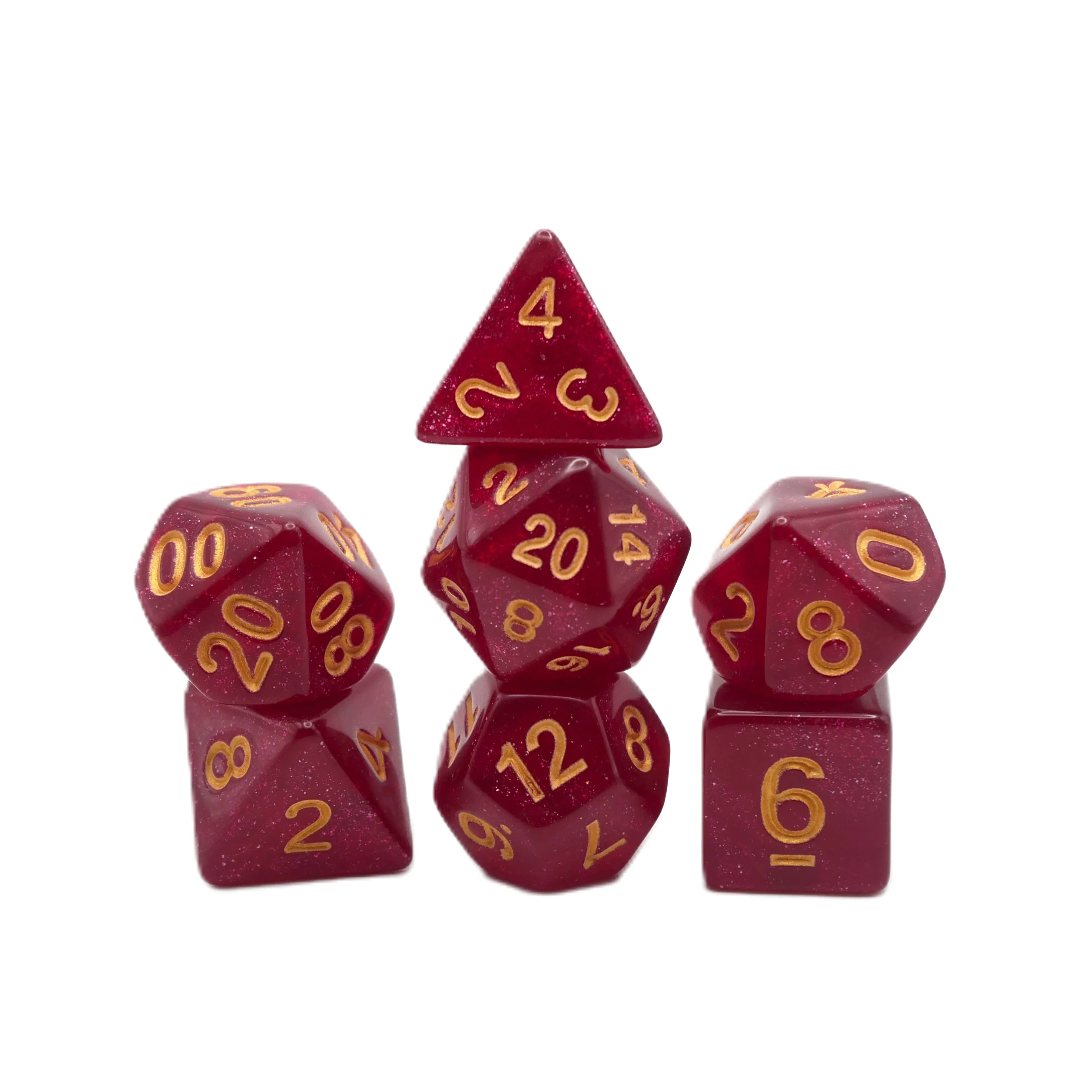 Porygon's Plating - 7 Piece DnD Dice Set | Acrylic RPG Gaming Dice - Image 5
