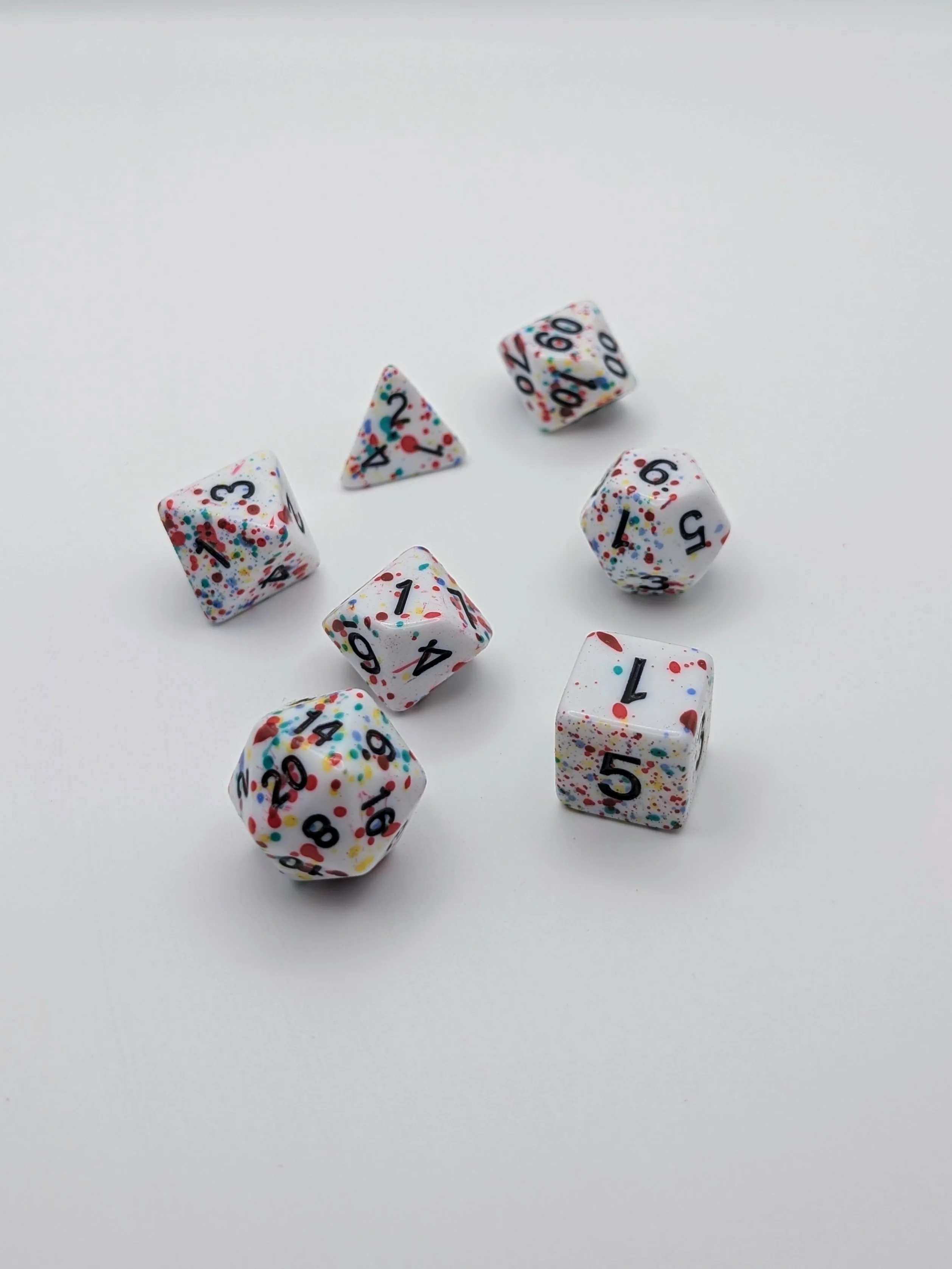 Rainbow Rupture - 7 Piece DnD Dice Set | Acrylic RPG Gaming Dice - Image 2