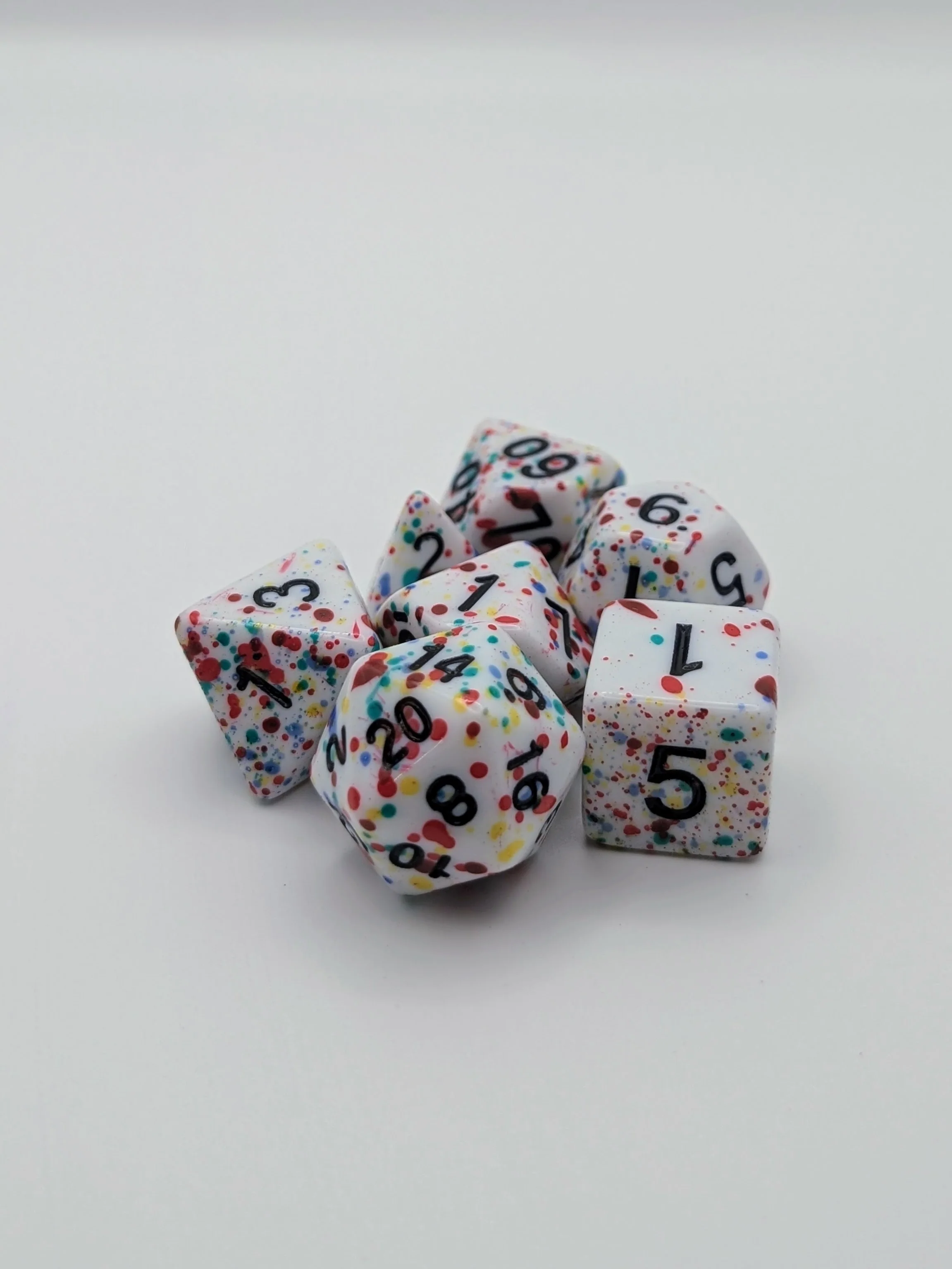 Rainbow Rupture - 7 Piece DnD Dice Set | Acrylic RPG Gaming Dice - Image 3