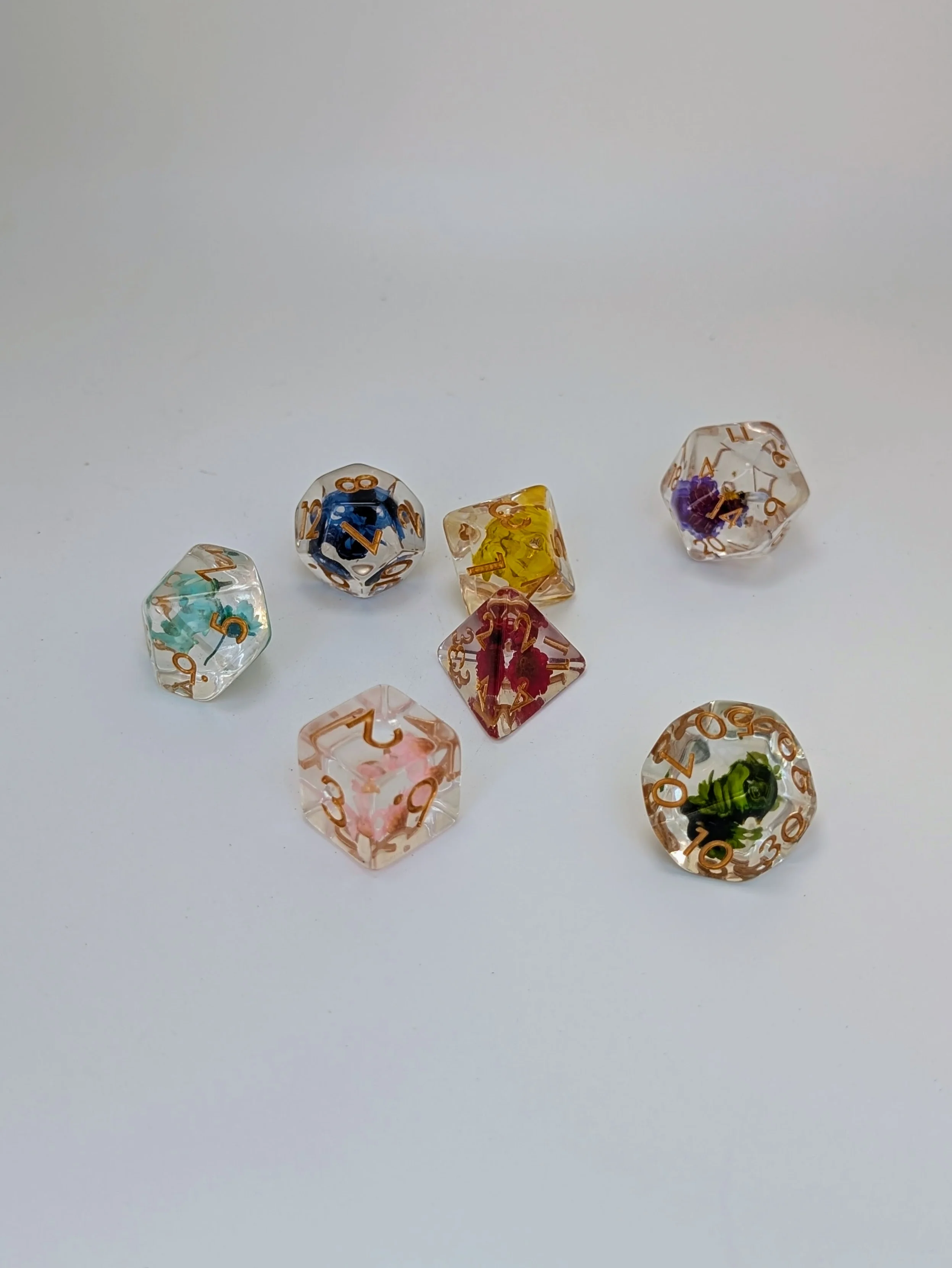 Rainbow Wilds - 7 Piece DnD Dice Set | Resin RPG Gaming Dice - Image 3
