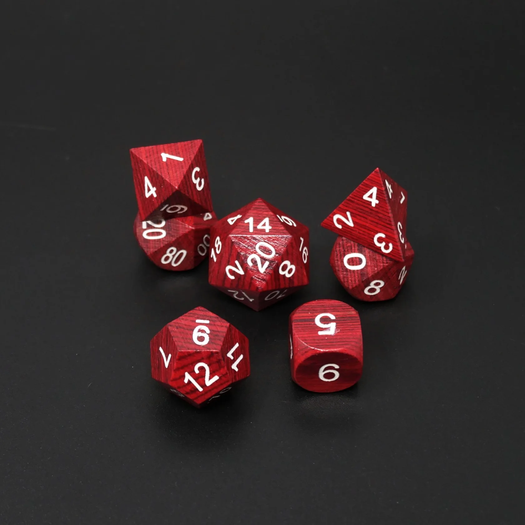 Redwood Forest - 7 Piece DnD Dice Set | Wood RPG Gaming Dice - Image 3