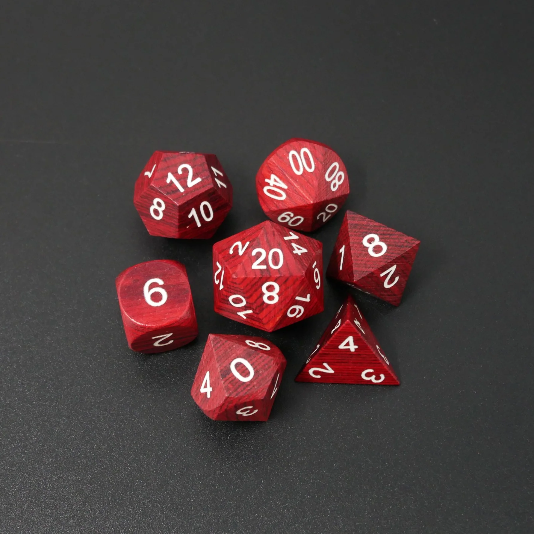 Redwood Forest - 7 Piece DnD Dice Set | Wood RPG Gaming Dice - Image 4