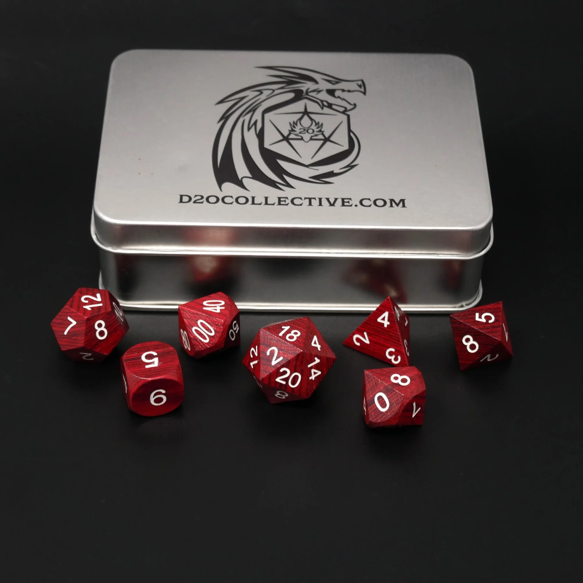 Redwood Forest - 7 Piece DnD Dice Set | Wood RPG Gaming Dice - Image 5