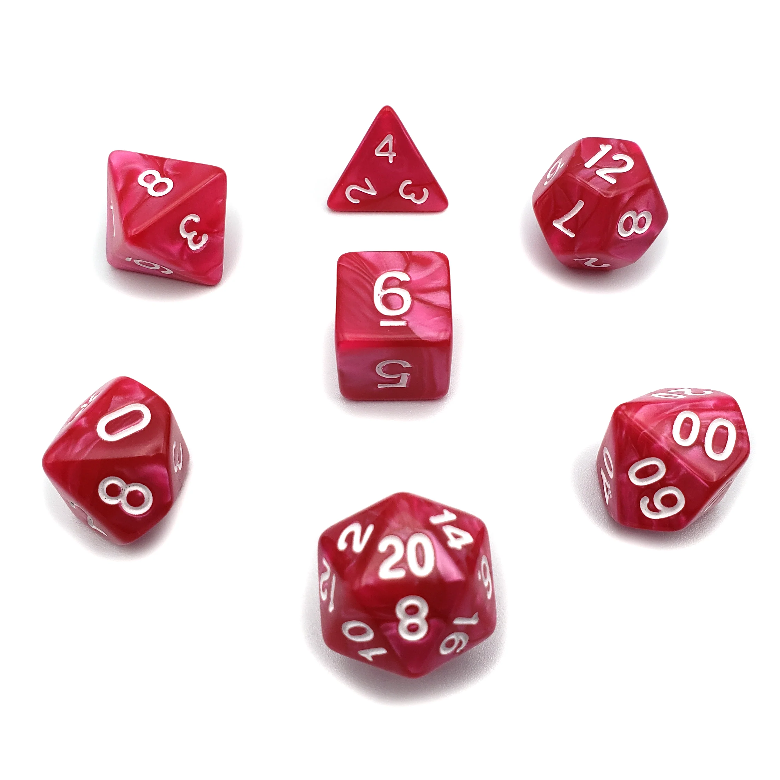 Rose Garden - 7 Piece DnD Dice Set | Acrylic RPG Gaming Dice - Image 3